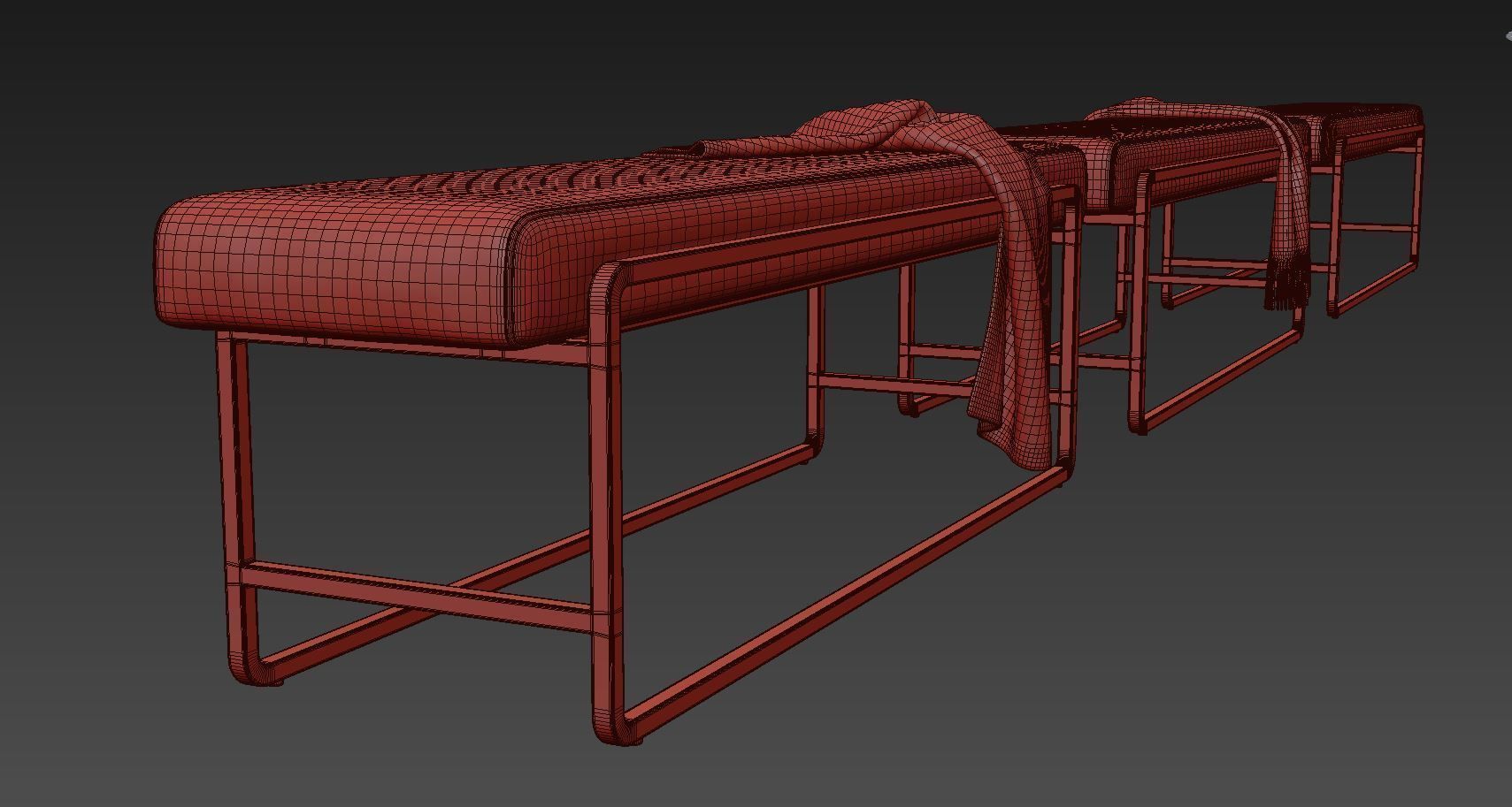 Sled Bench by FourHands 3D model_13