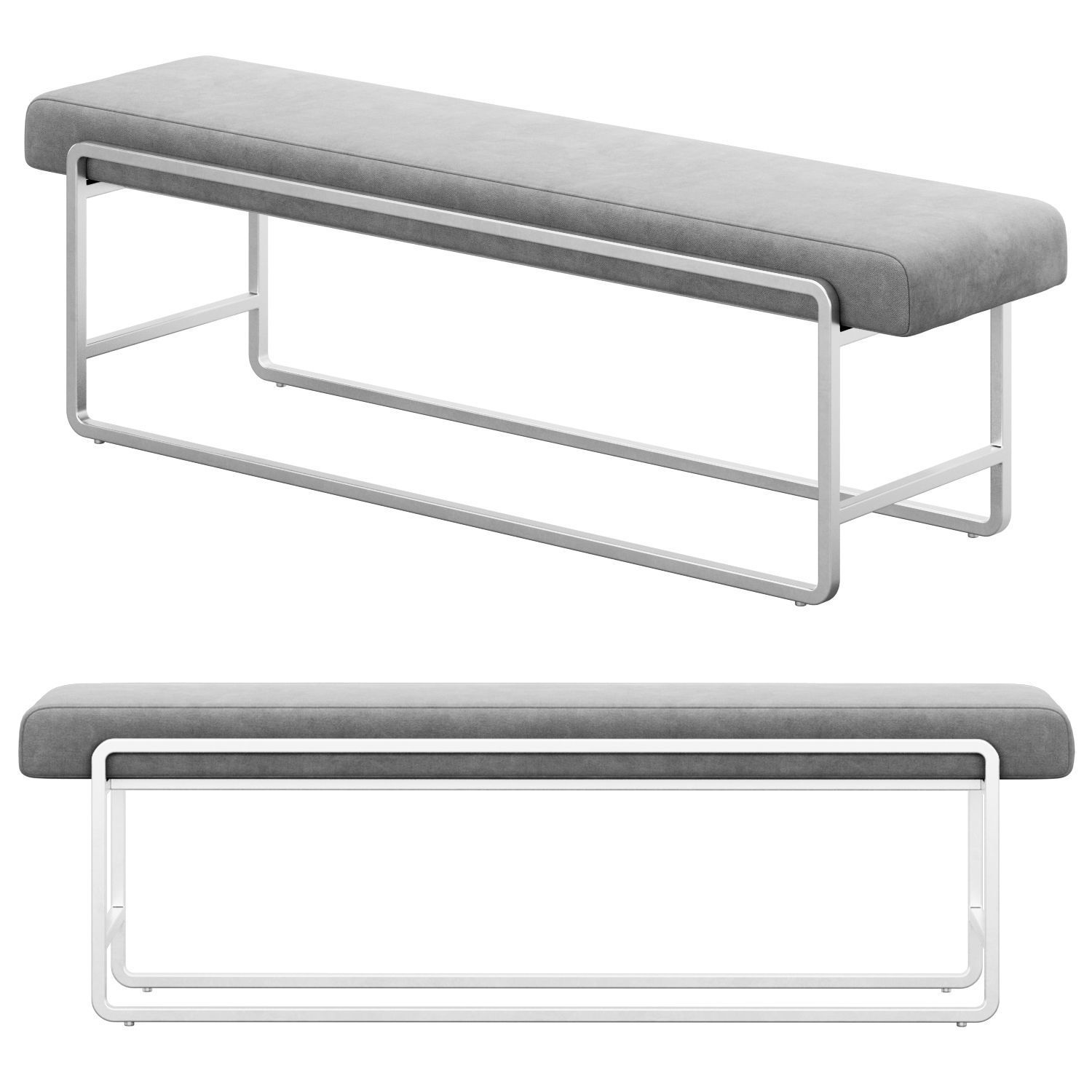 Sled Bench by FourHands 3D model_2