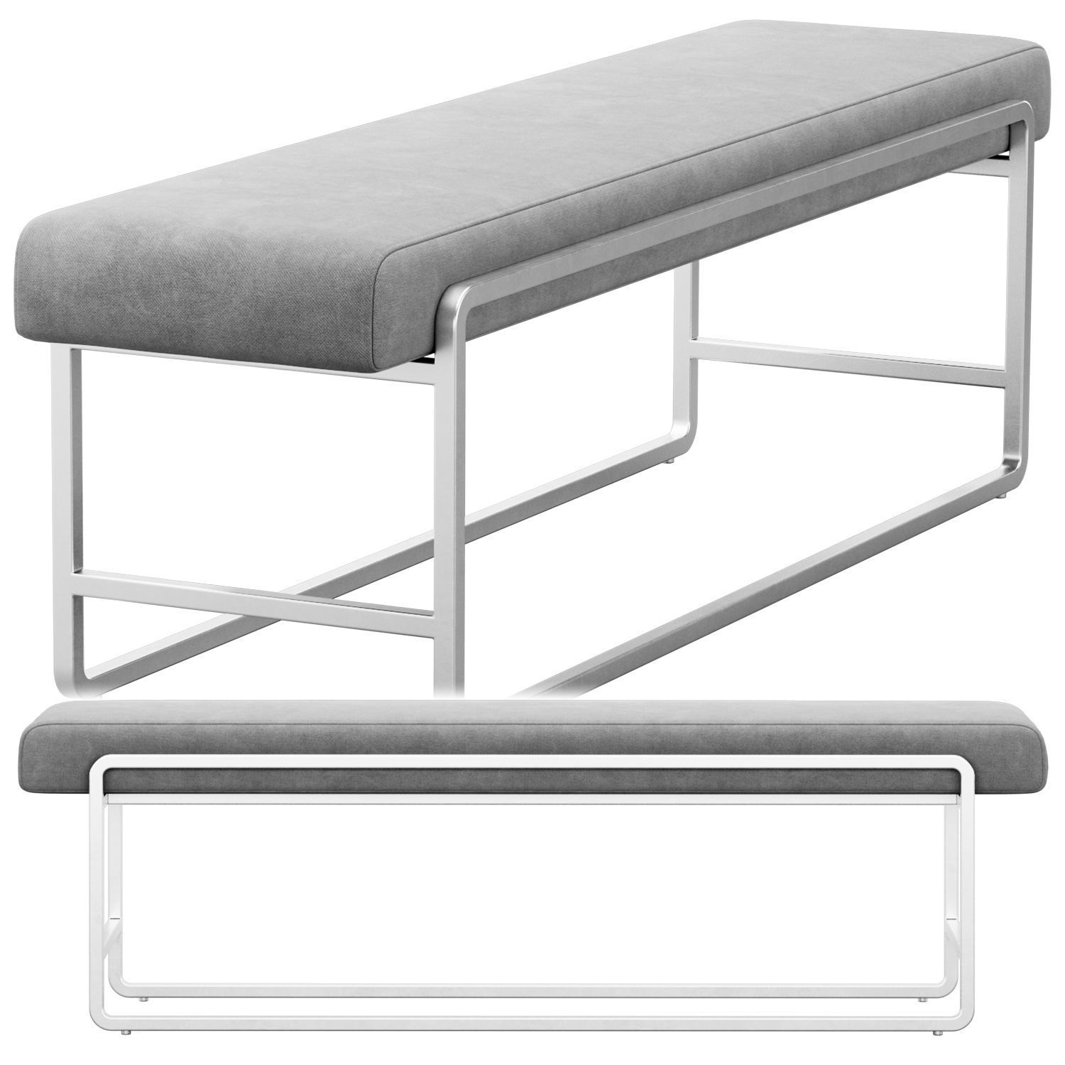 Sled Bench by FourHands 3D model_16