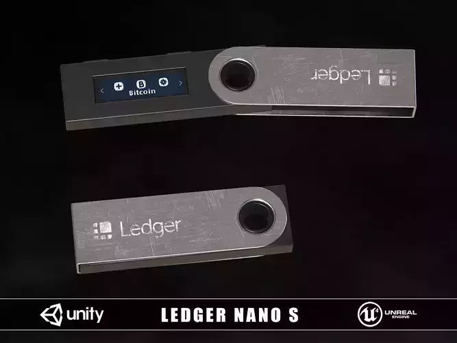 Ledger Nano S Low-poly 3D model