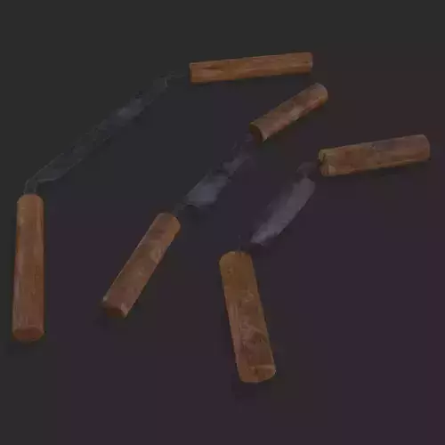 Medieval Wood Shavers Low-poly 3D model
