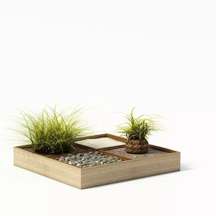 Modern Multiple Plant Pot 3D model_0