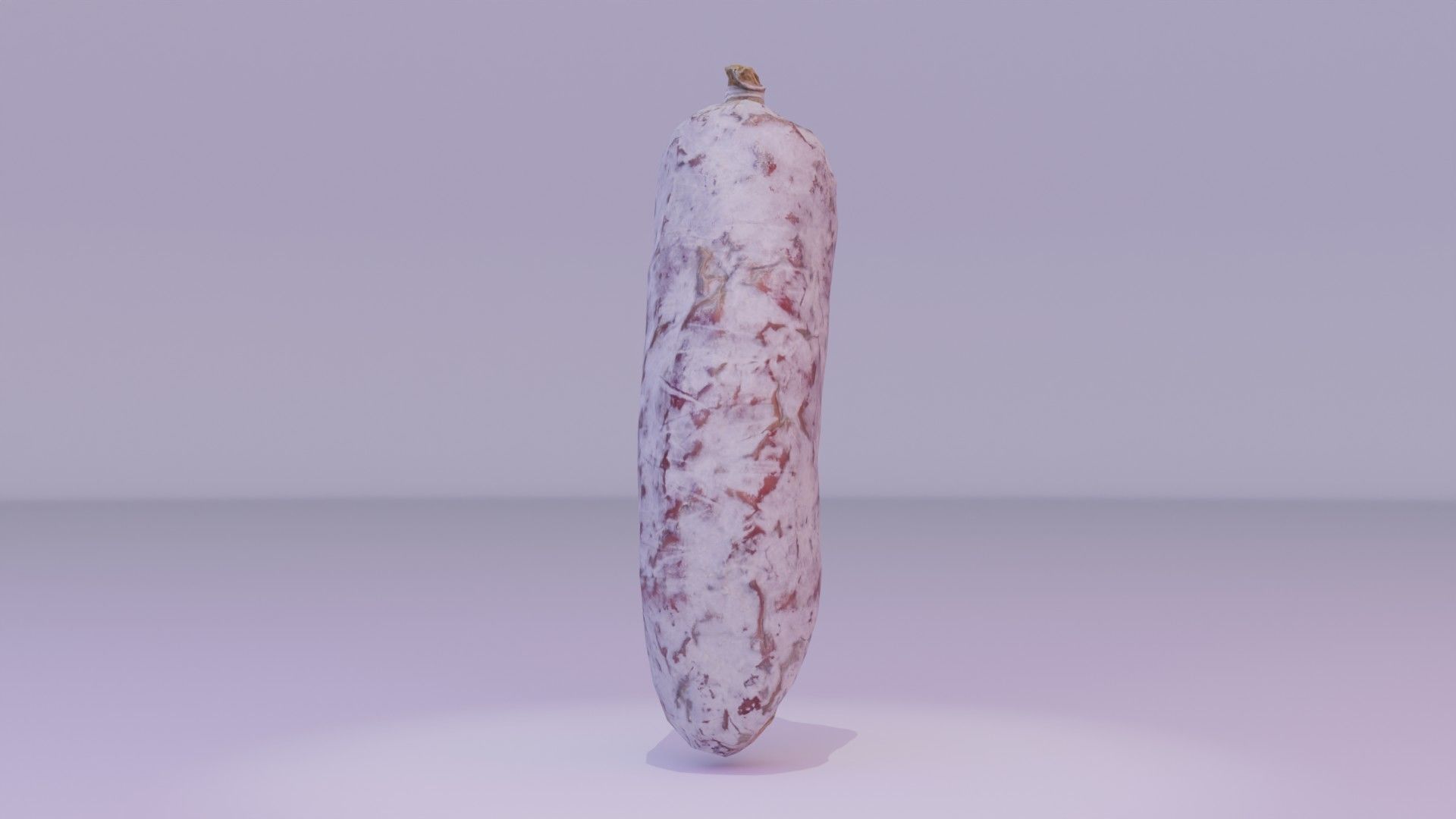 Spanish fuet salami Low-poly 3D model_14