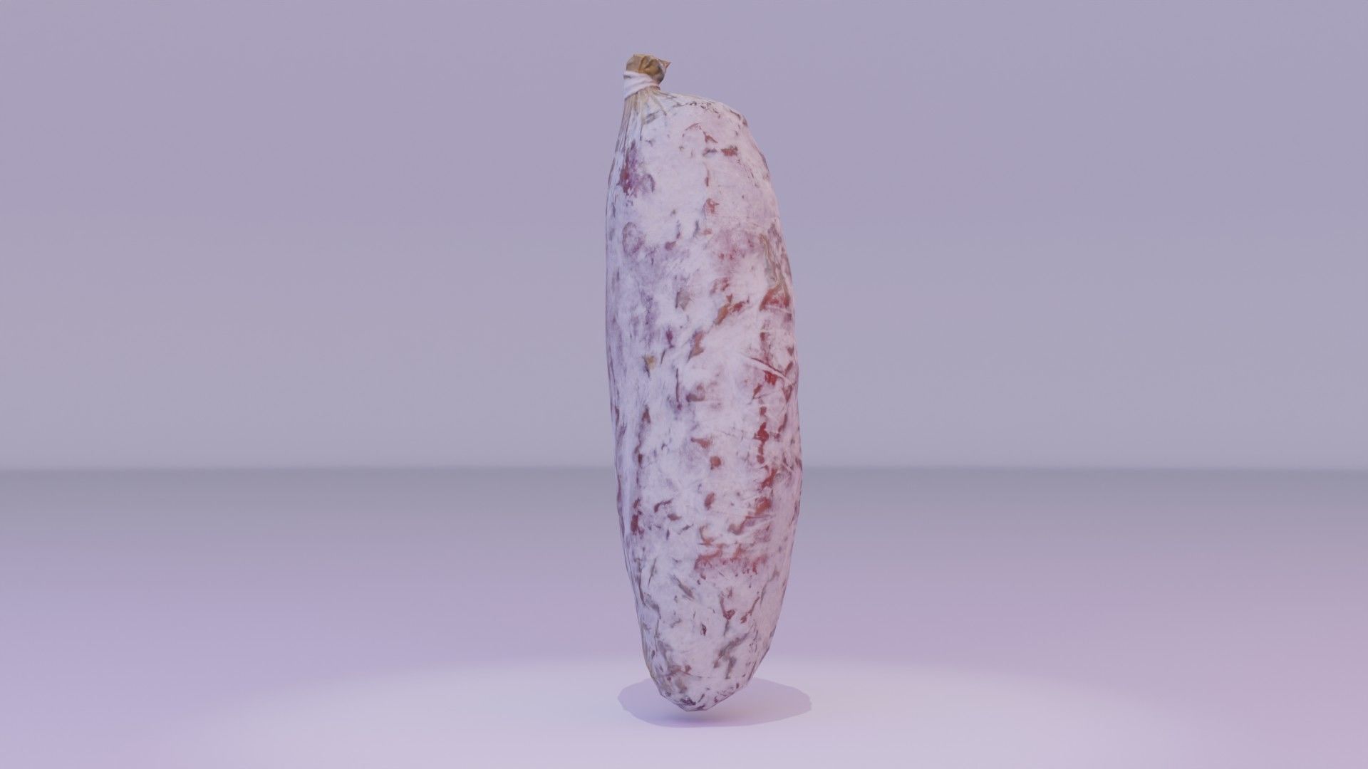 Spanish fuet salami Low-poly 3D model_16
