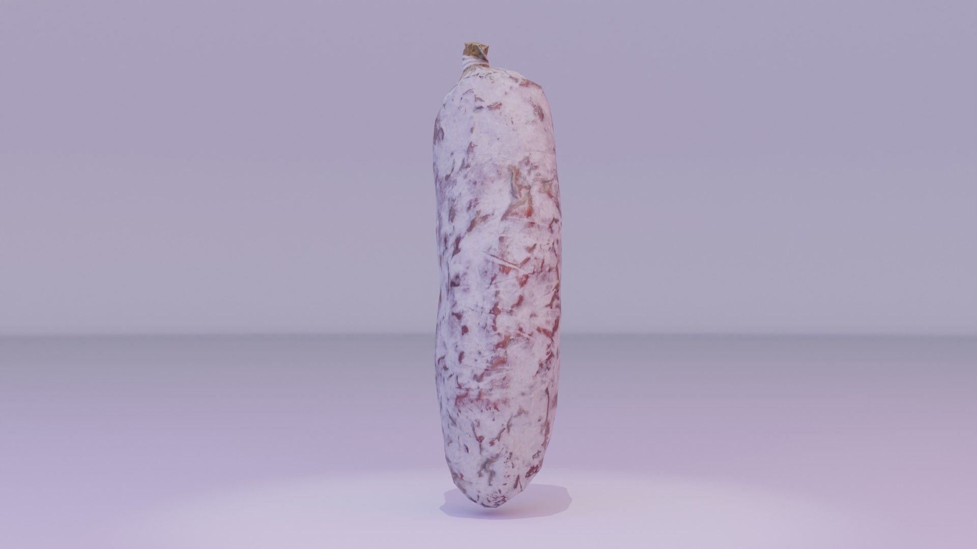 Spanish fuet salami Low-poly 3D model_15