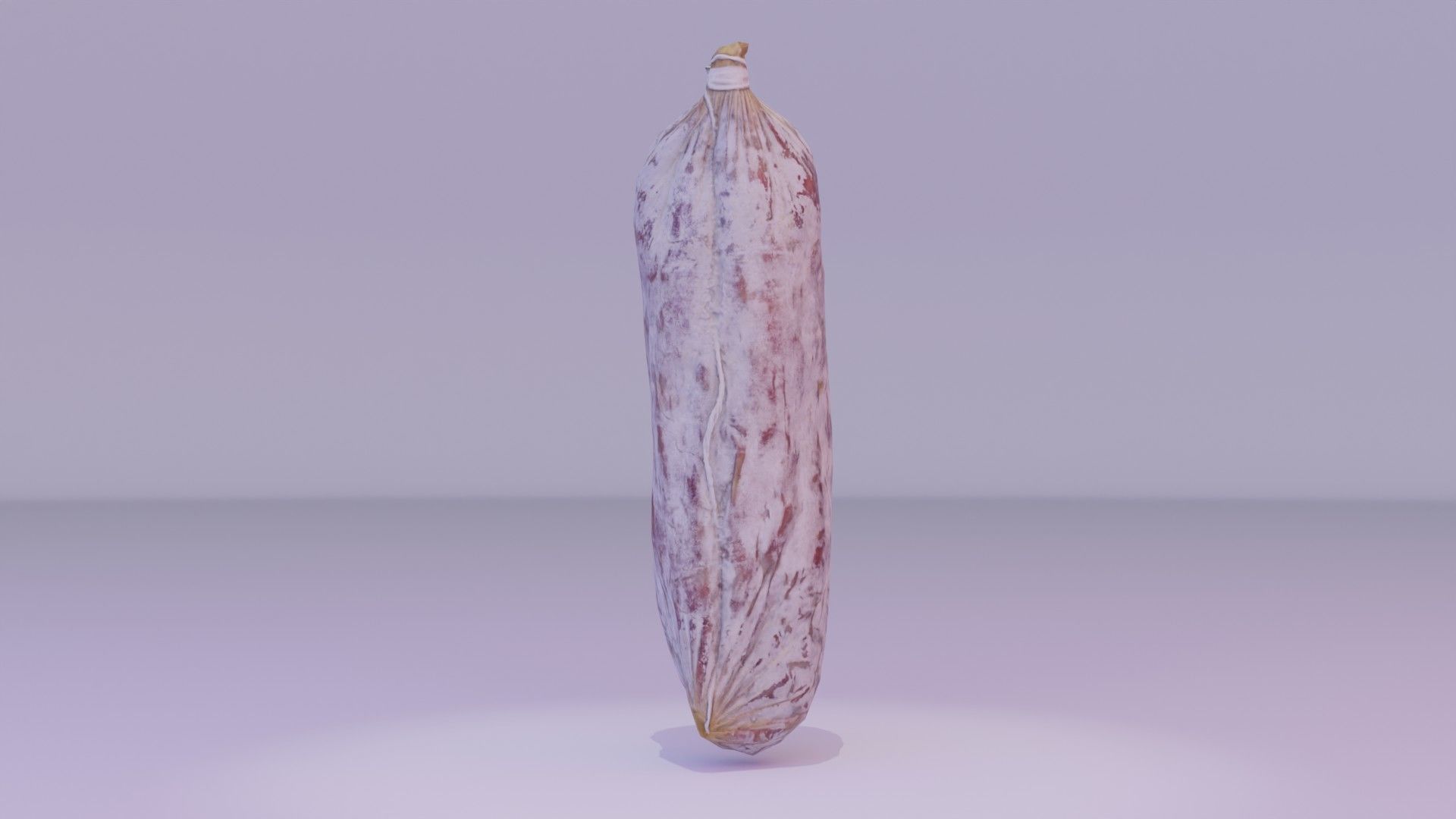 Spanish fuet salami Low-poly 3D model_19