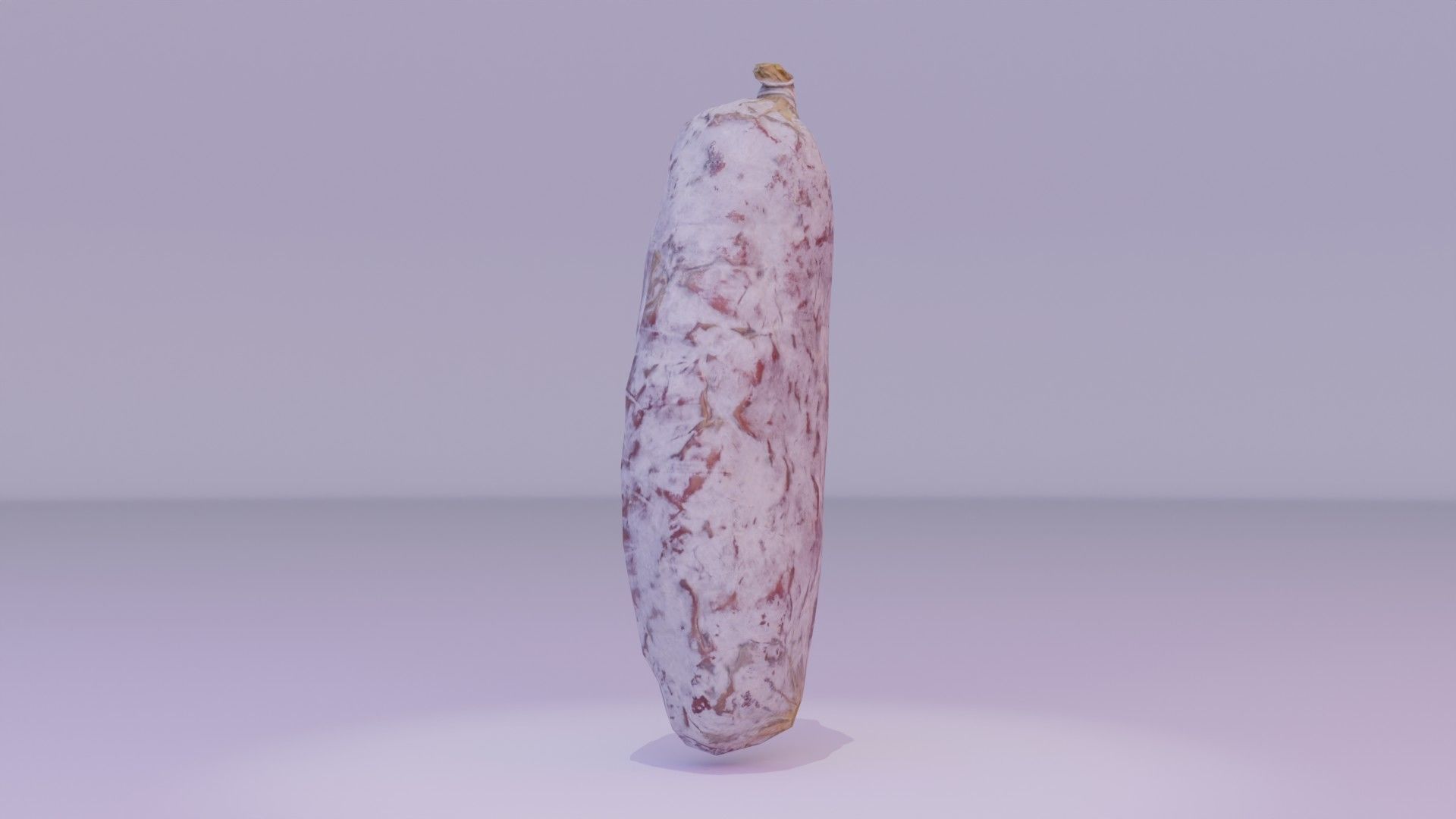 Spanish fuet salami Low-poly 3D model_13