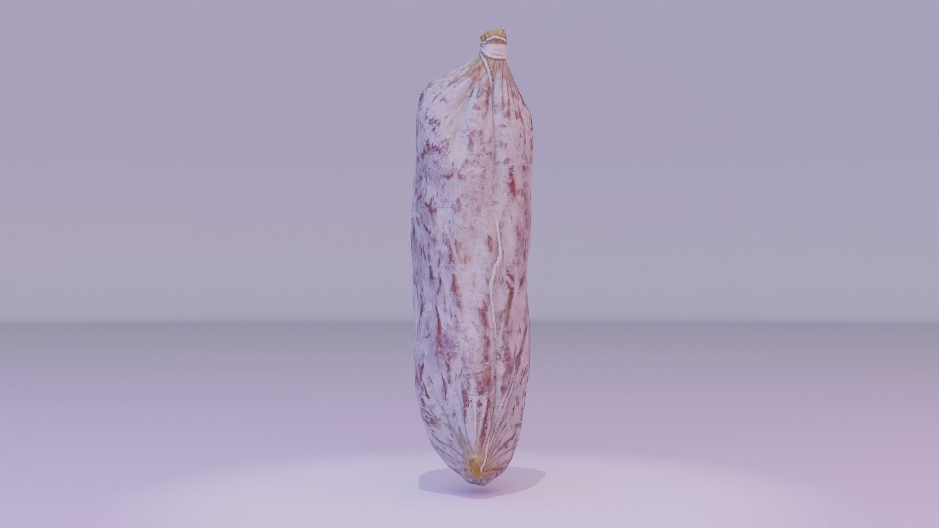 Spanish fuet salami Low-poly 3D model_10