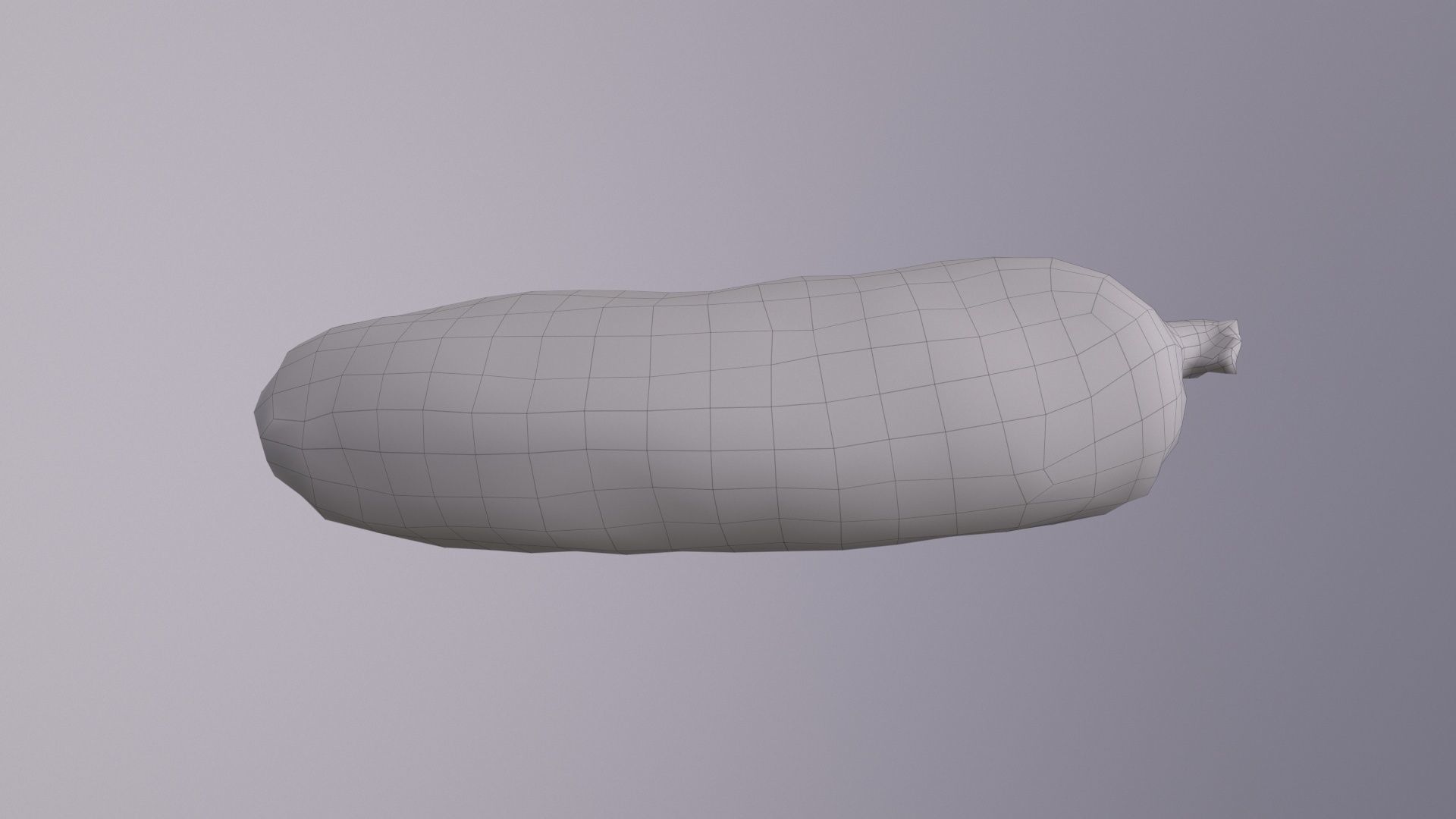 Spanish fuet salami Low-poly 3D model_22