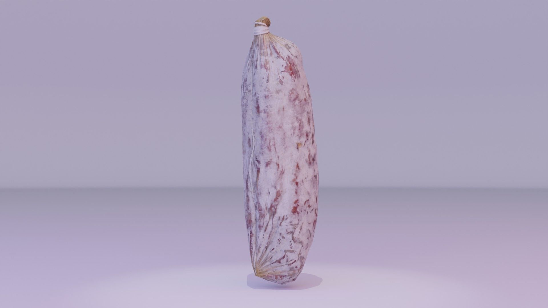 Spanish fuet salami Low-poly 3D model_18