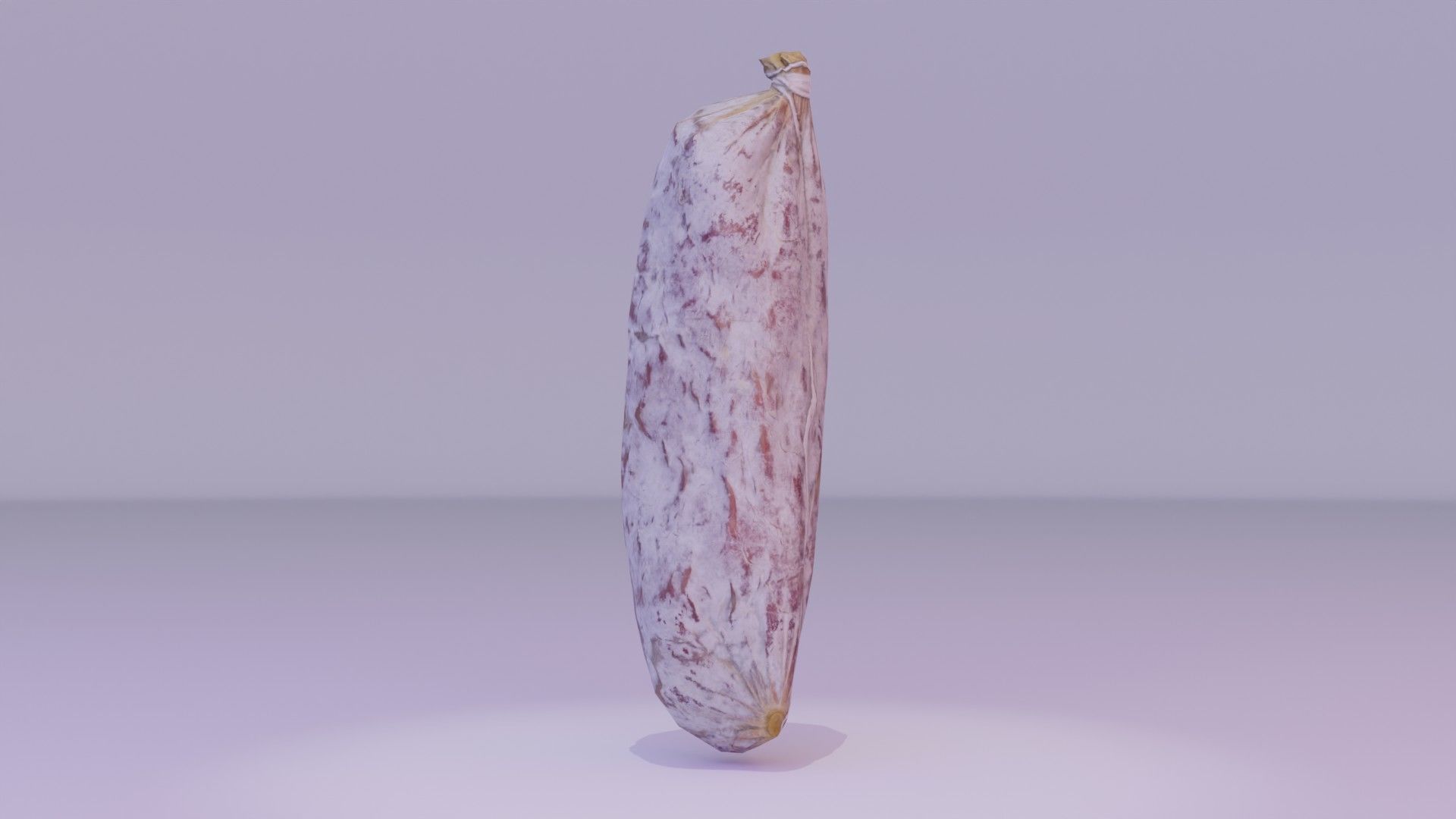 Spanish fuet salami Low-poly 3D model_11