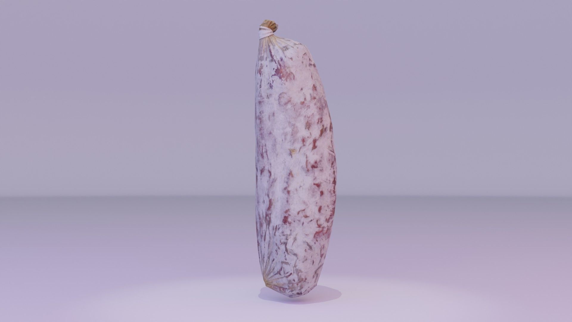 Spanish fuet salami Low-poly 3D model_17