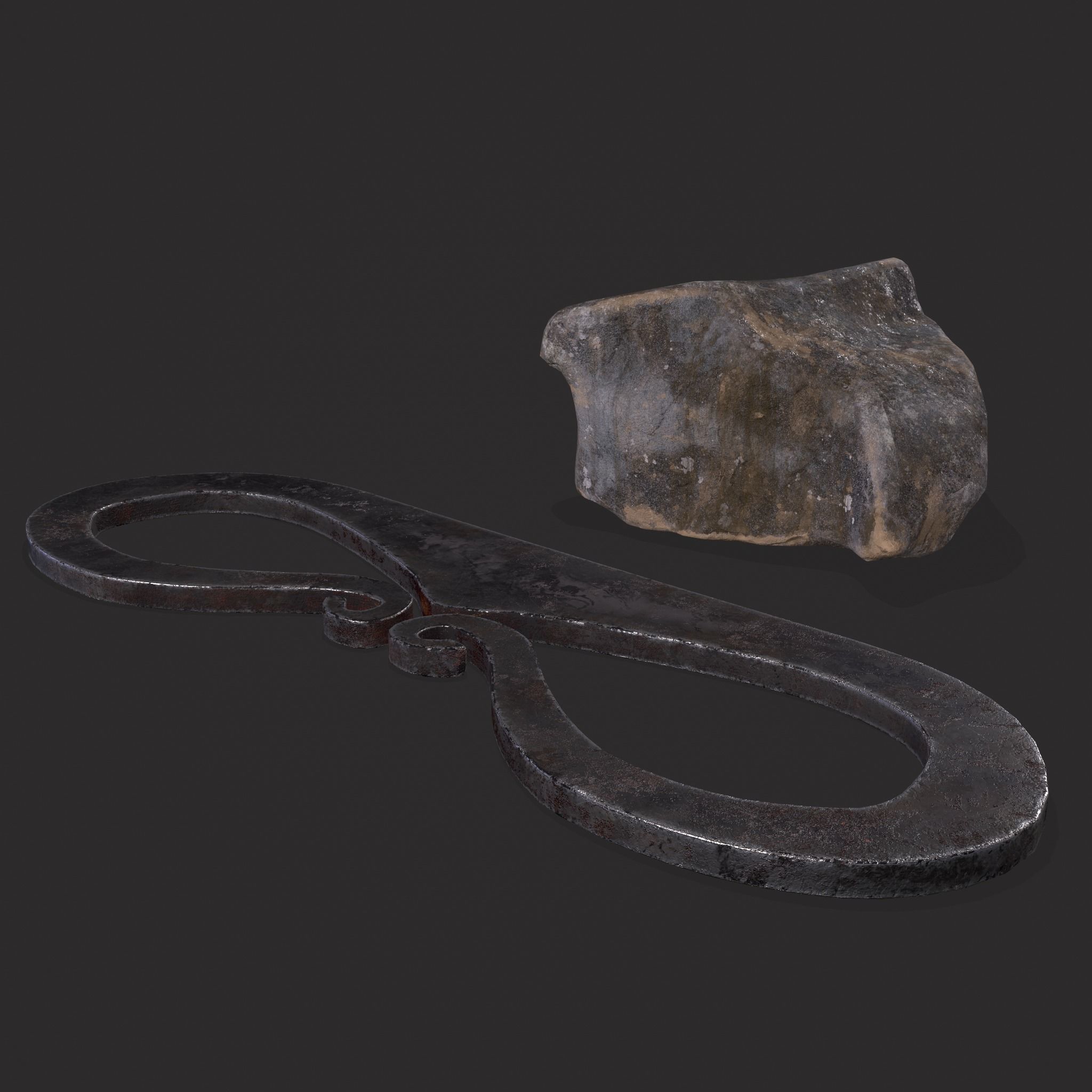 Medieval Flint and Striker Low-poly 3D model_5