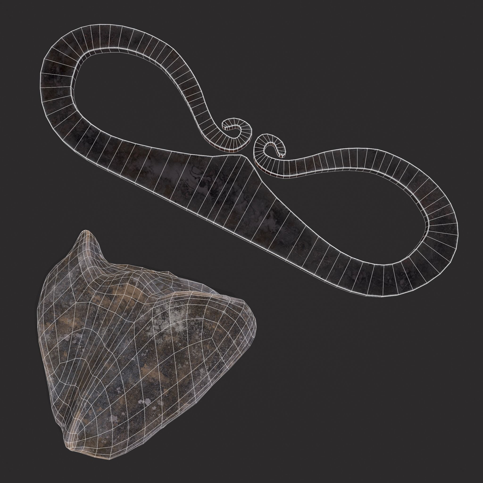 Medieval Flint and Striker Low-poly 3D model_4