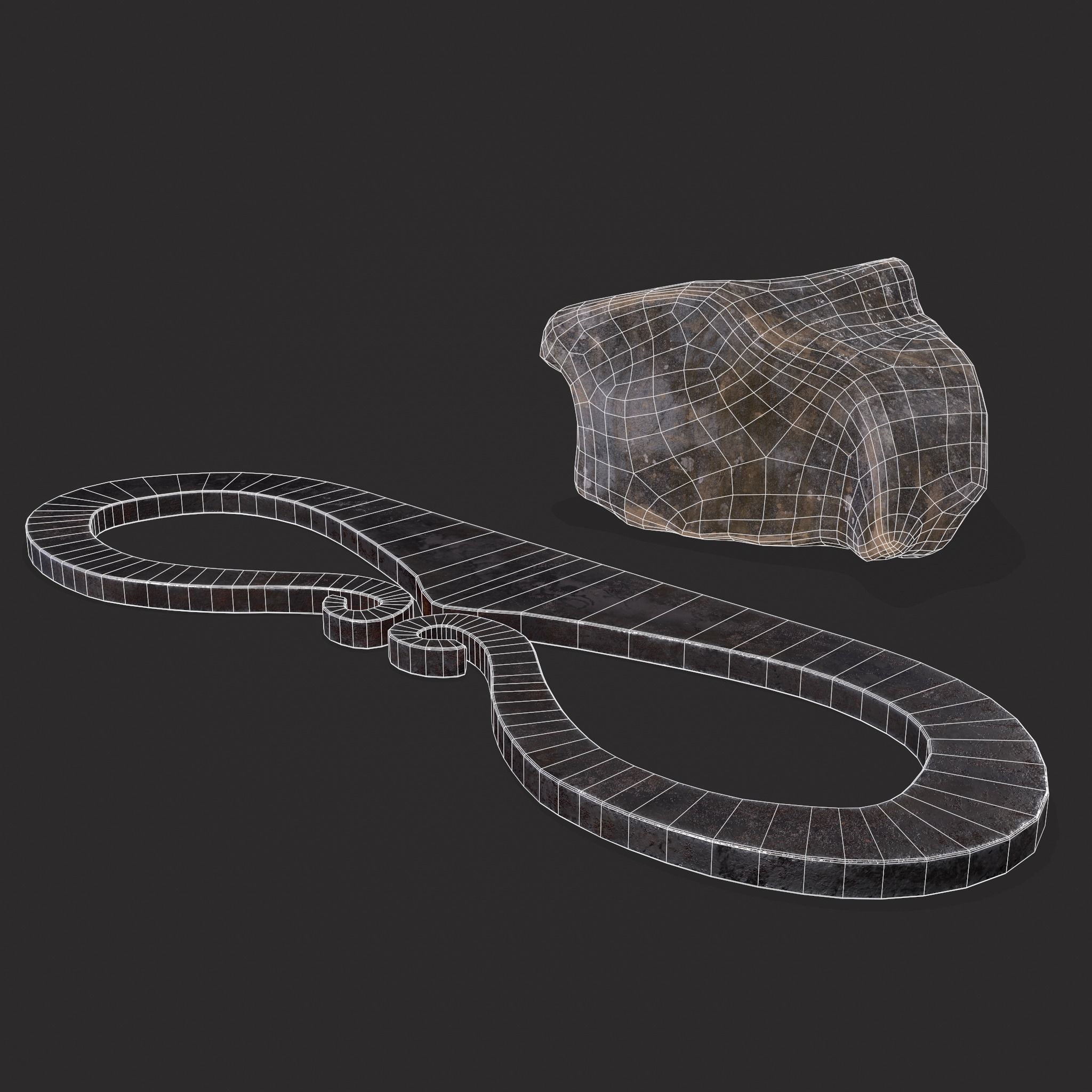 Medieval Flint and Striker Low-poly 3D model_6