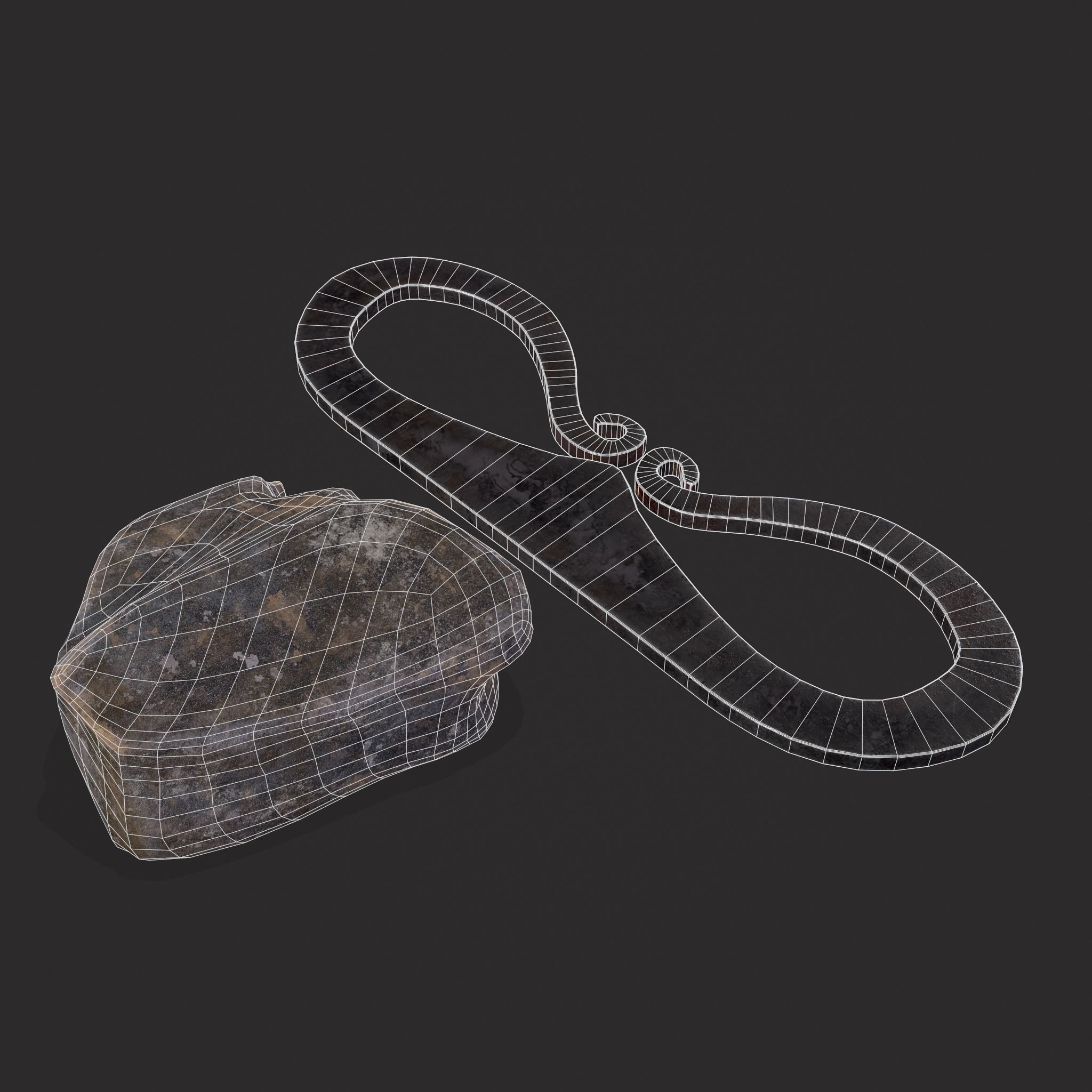 Medieval Flint and Striker Low-poly 3D model_2