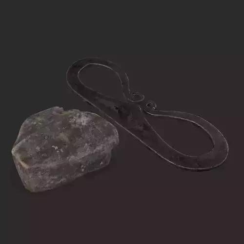Medieval Flint and Striker Low-poly 3D model