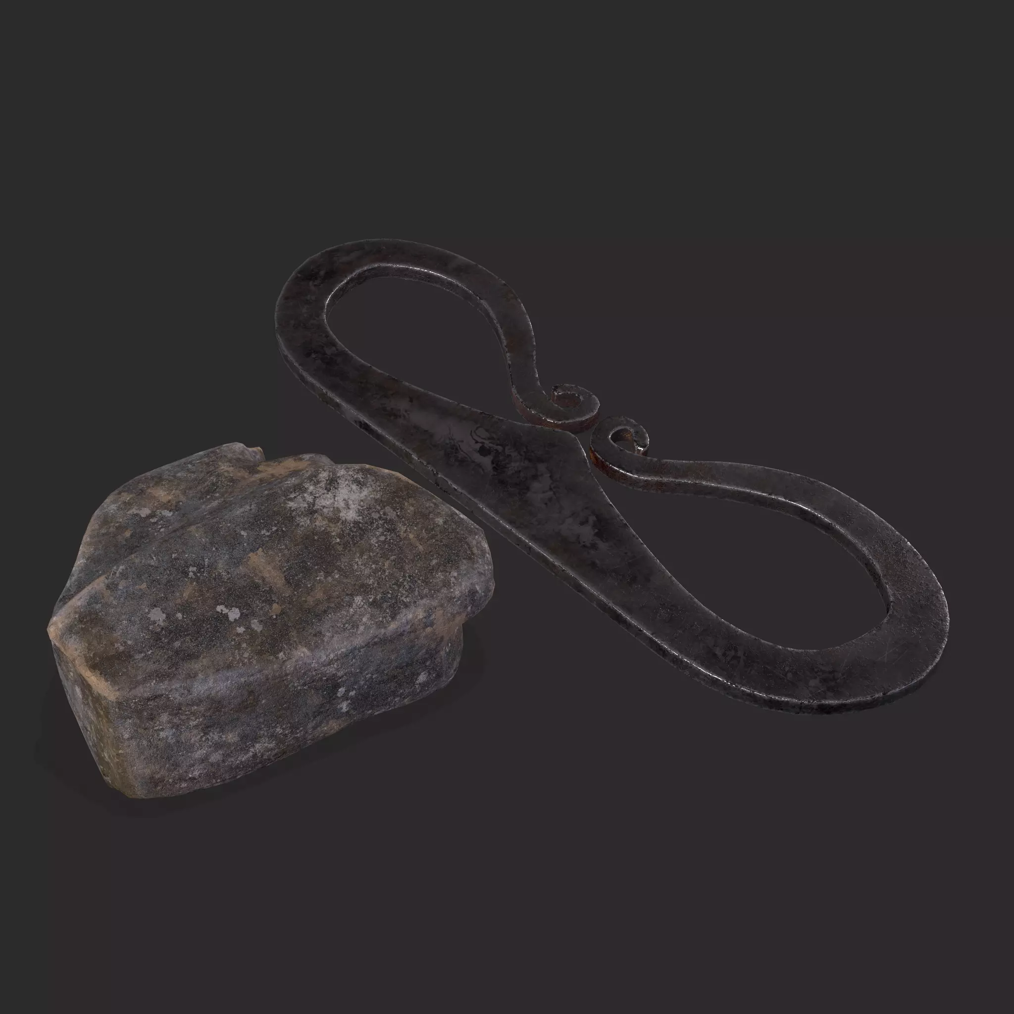 Medieval Flint and Striker Low-poly 3D model_0