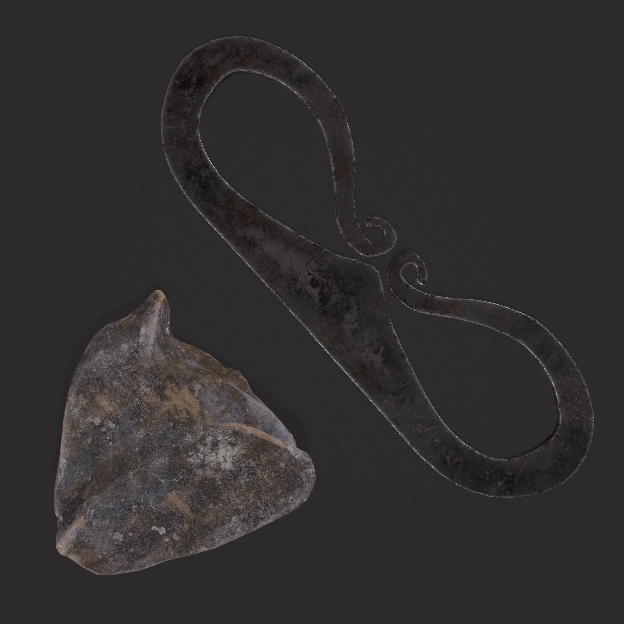 Medieval Flint and Striker Low-poly 3D model_19