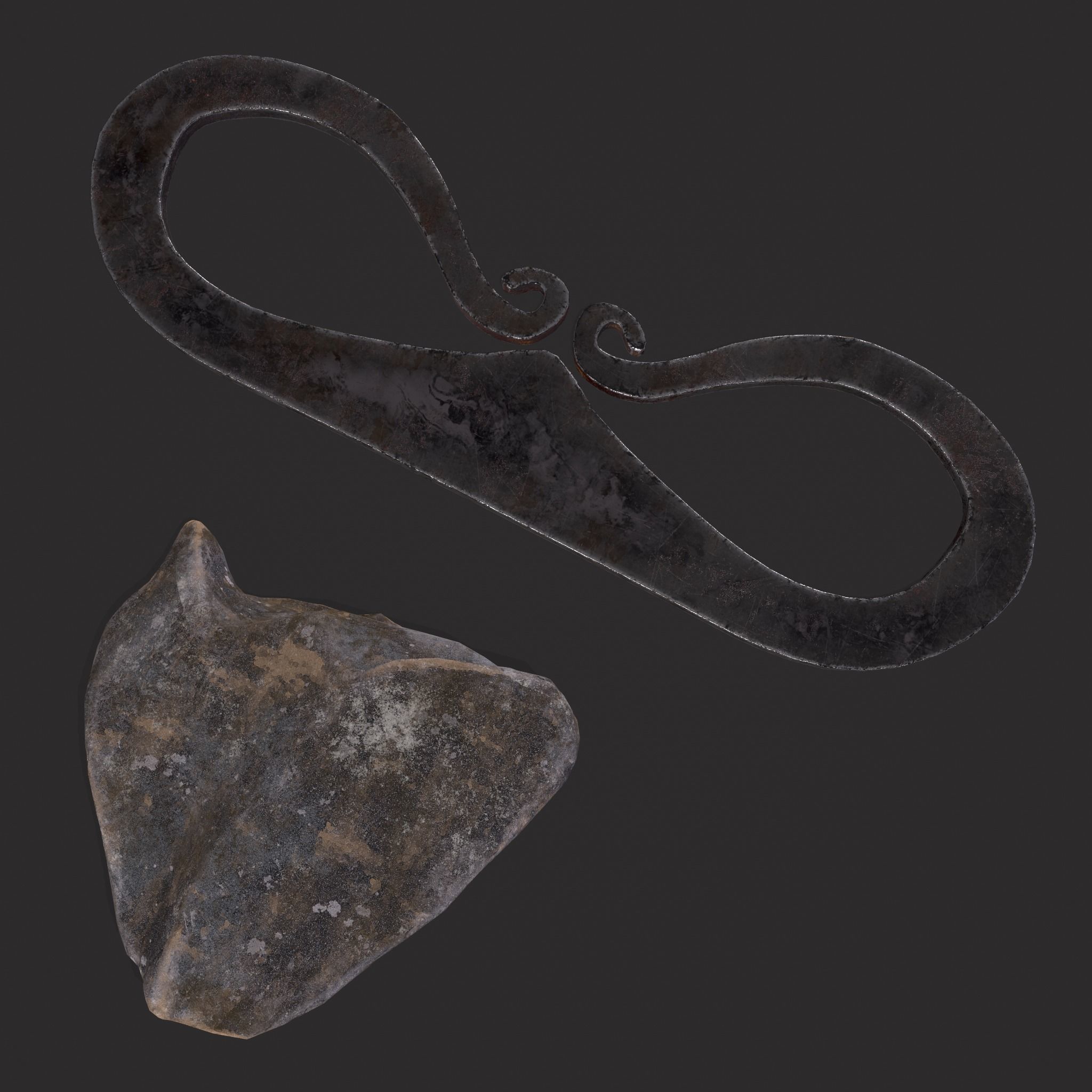 Medieval Flint and Striker Low-poly 3D model_3