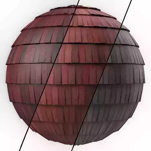 Roof Tile Materials 40- Wood Roofing By 3 color Pbr 4k