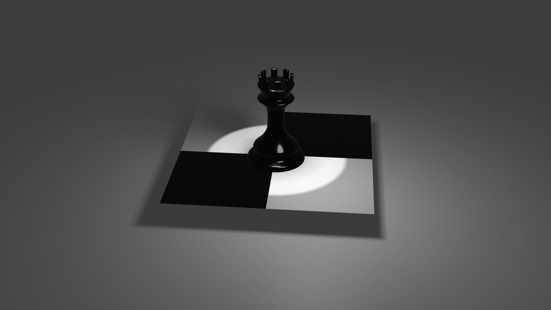 The Rook chess piece on square 3D model_15