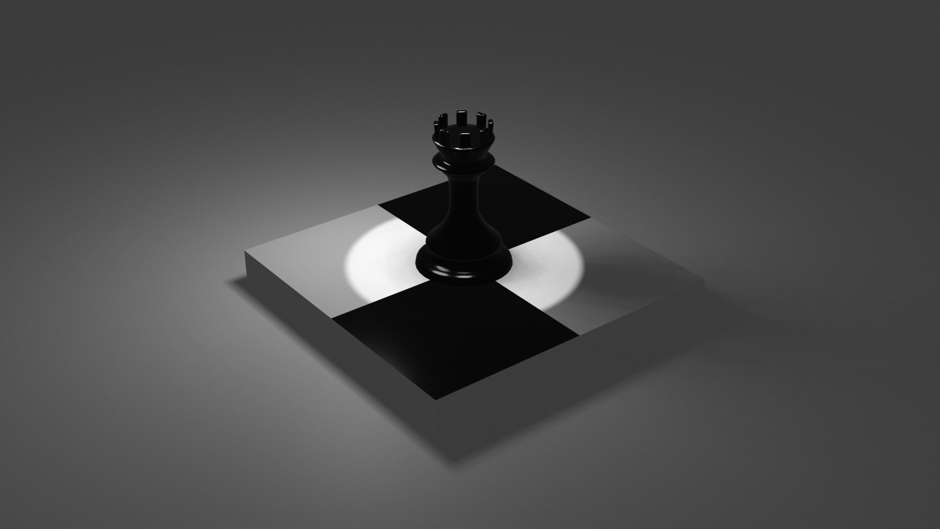The Rook chess piece on square 3D model_86
