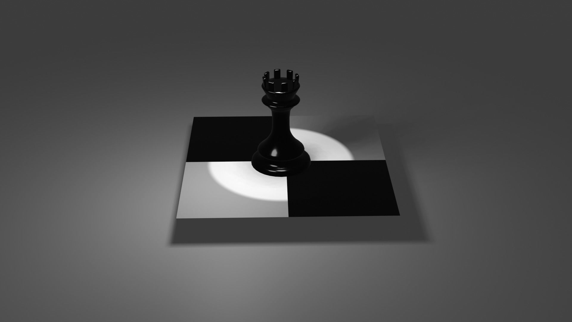The Rook chess piece on square 3D model_64