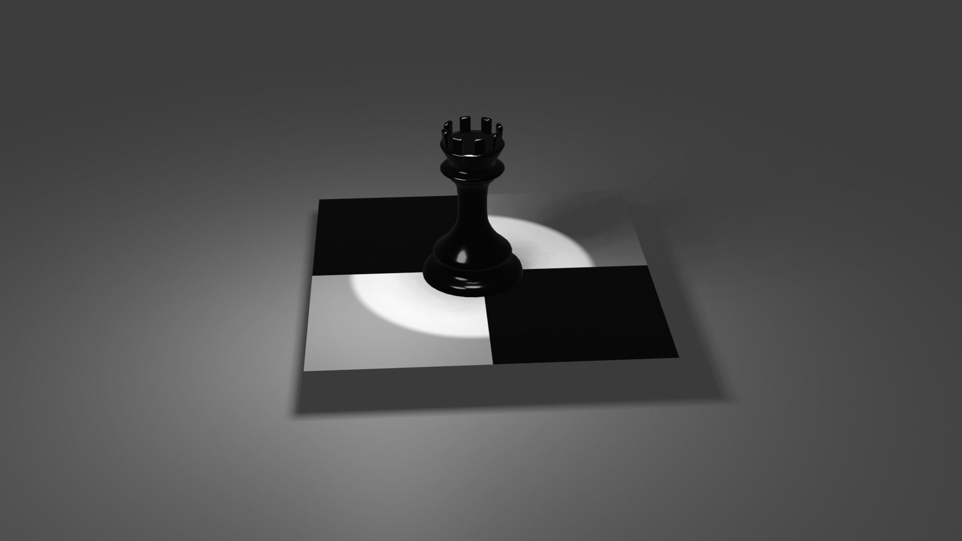 The Rook chess piece on square 3D model_62