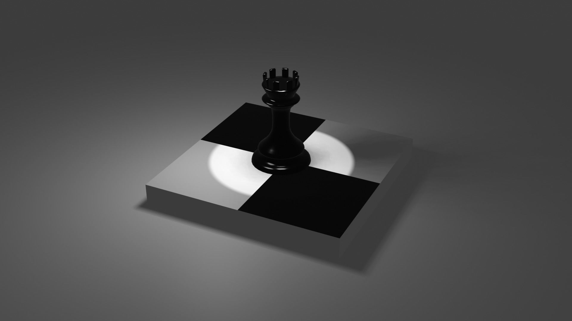 The Rook chess piece on square 3D model_76