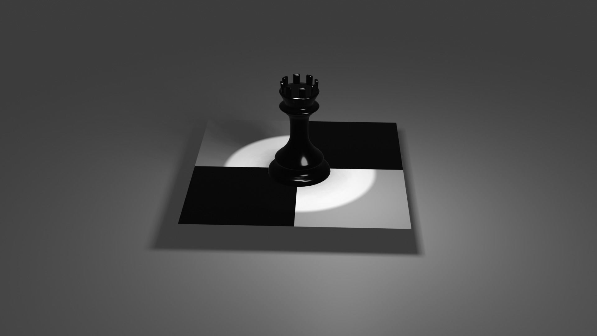 The Rook chess piece on square 3D model_10