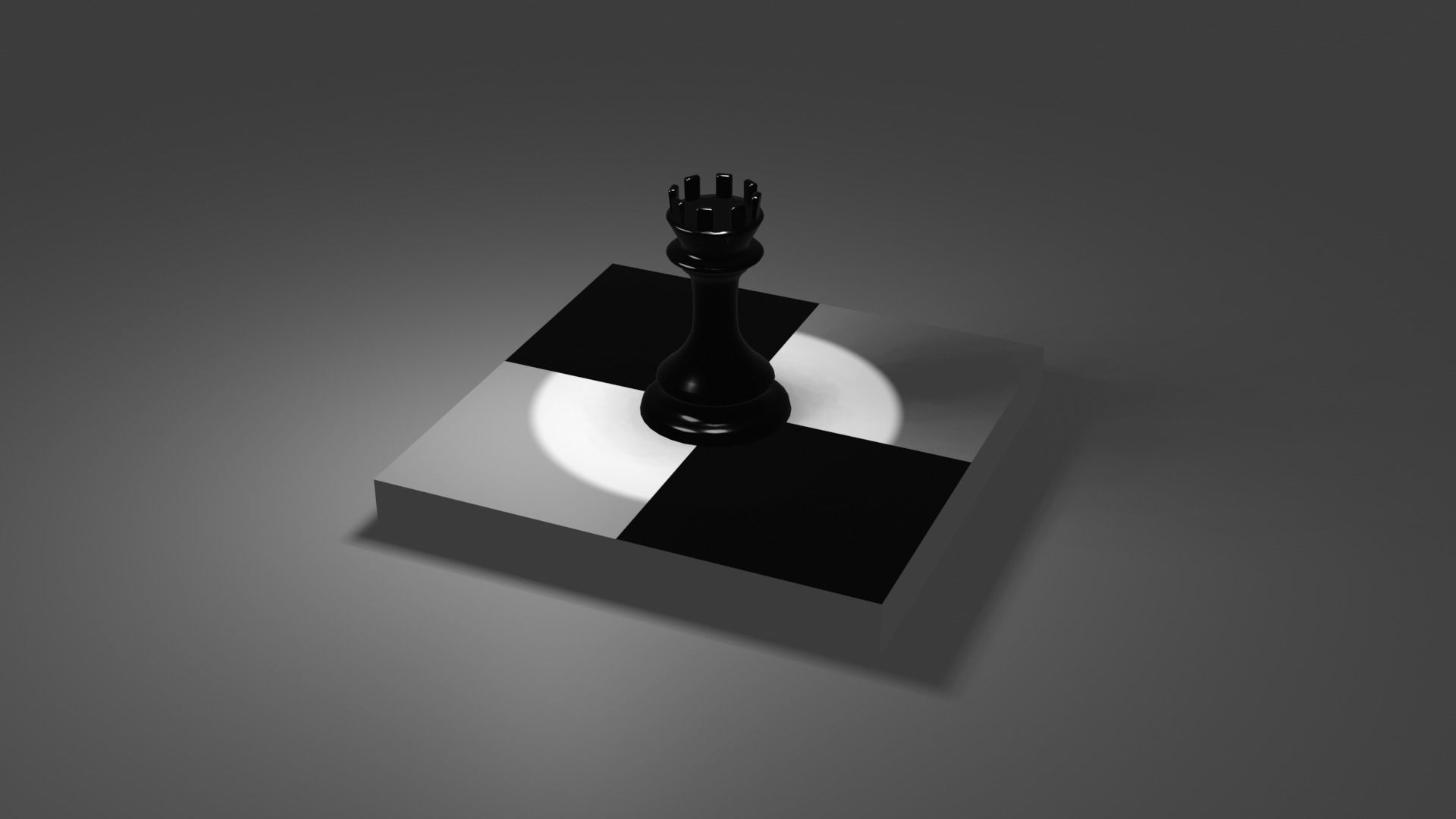 The Rook chess piece on square 3D model_75