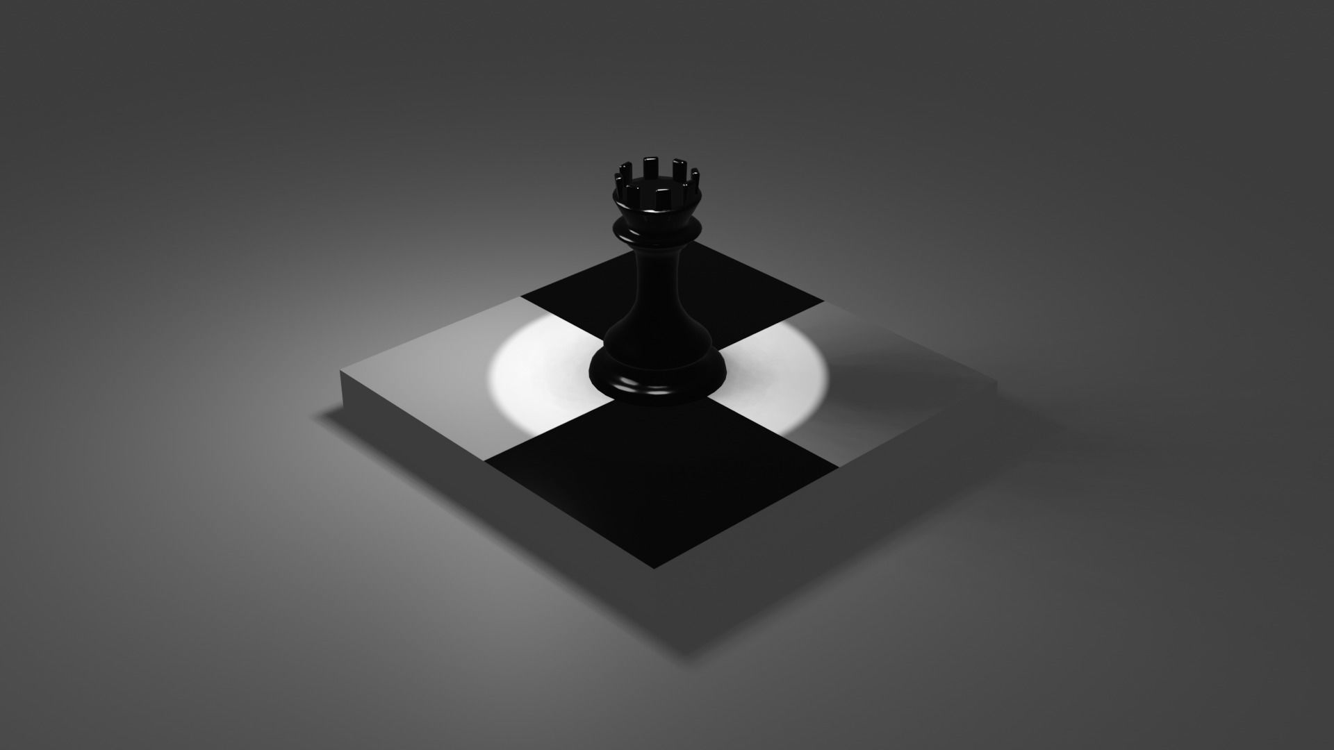 The Rook chess piece on square 3D model_84