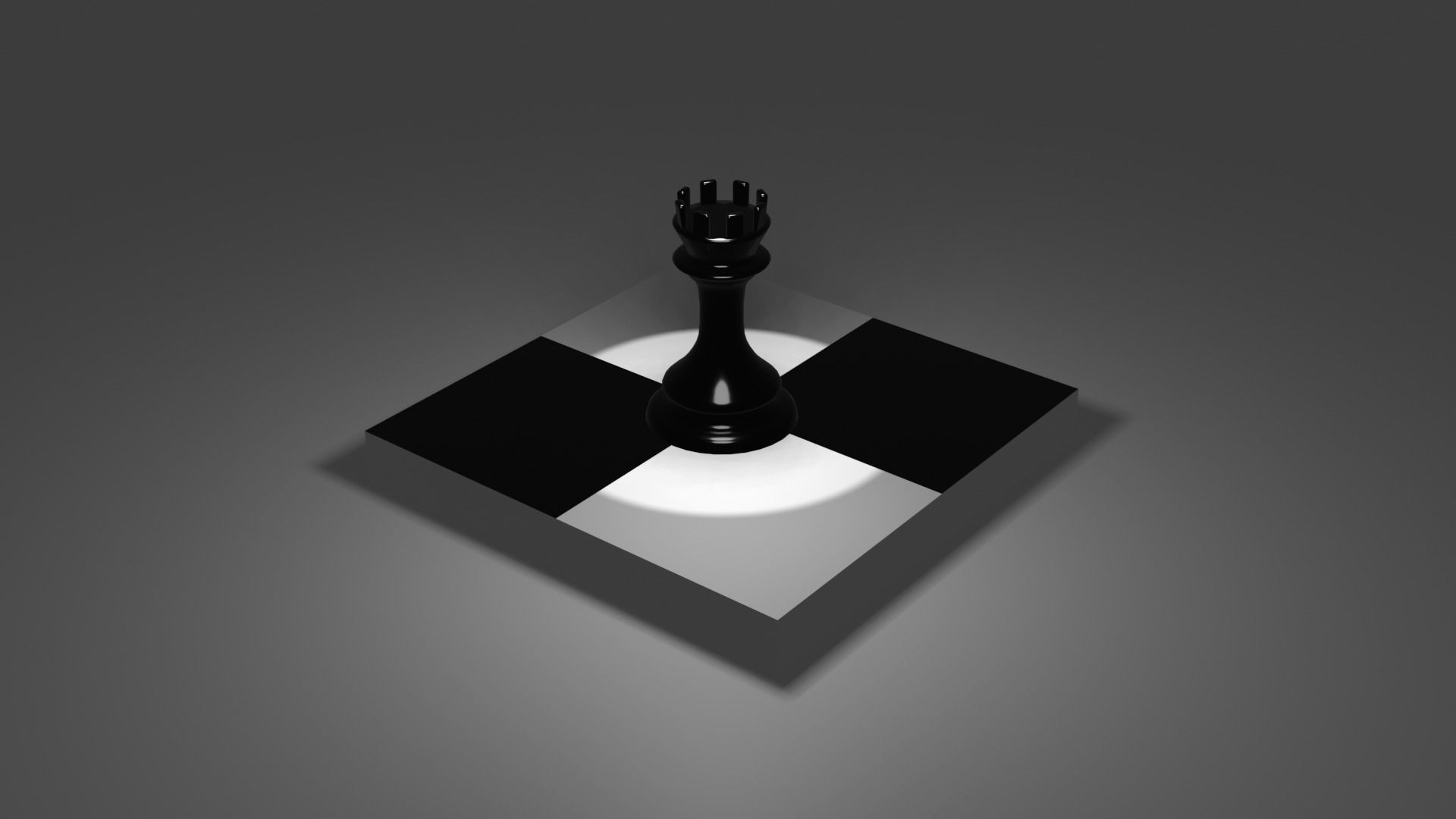 The Rook chess piece on square 3D model_41