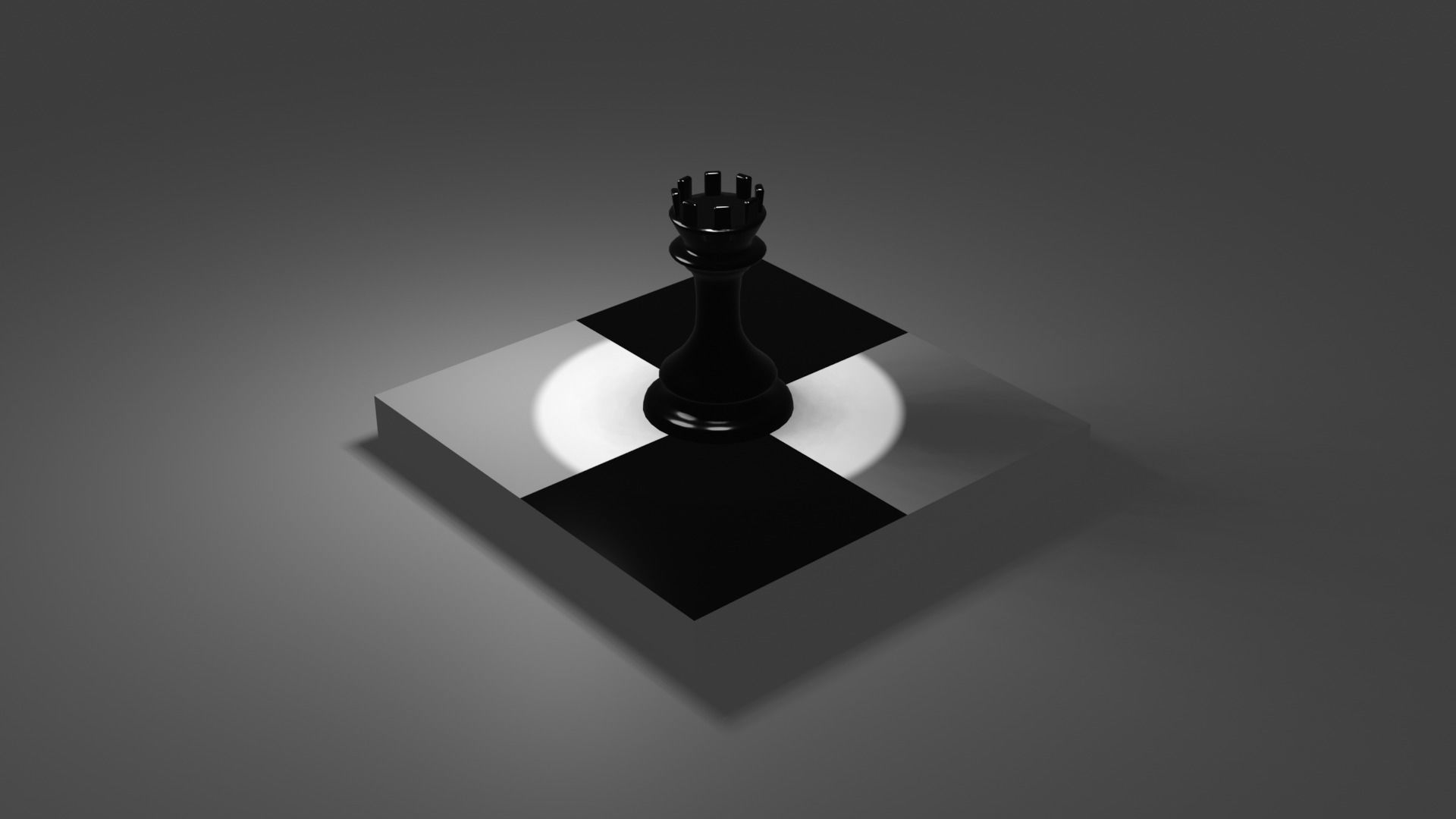 The Rook chess piece on square 3D model_85