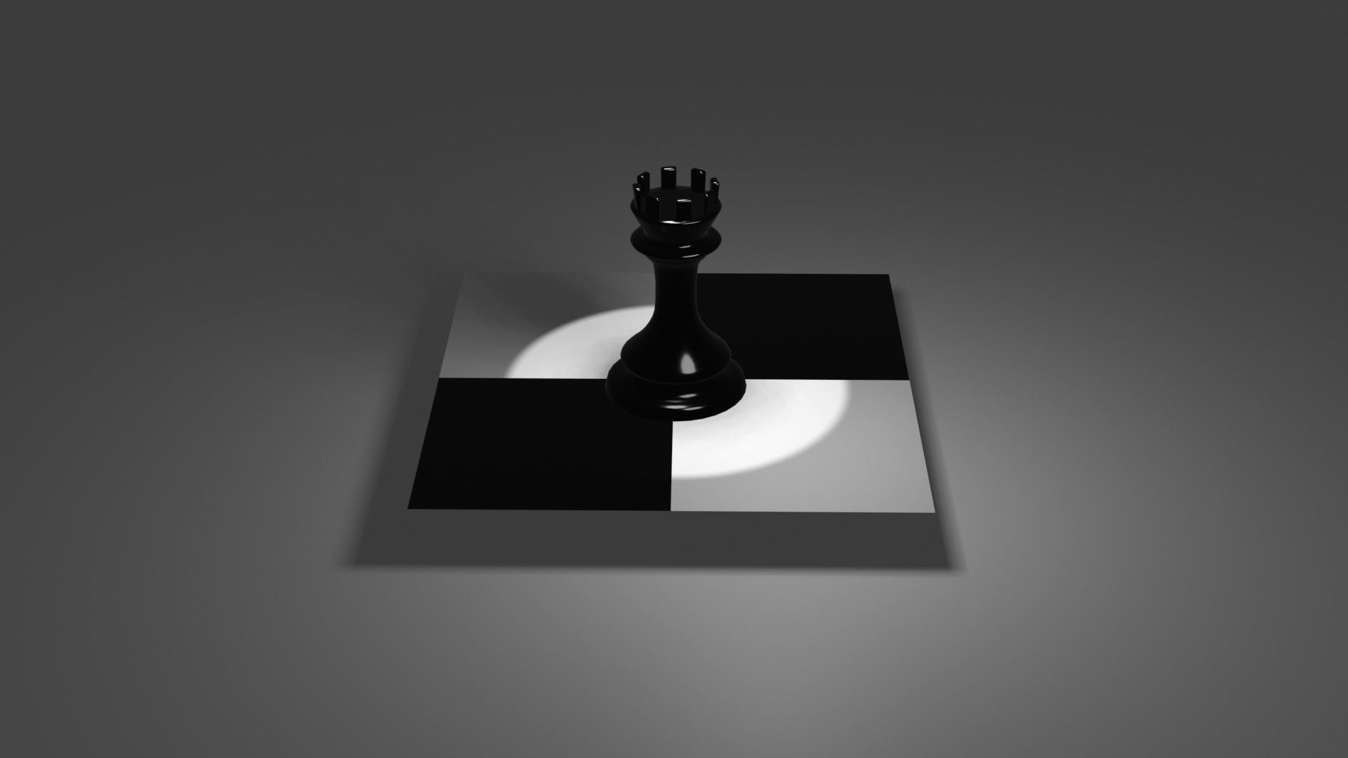 The Rook chess piece on square 3D model_6