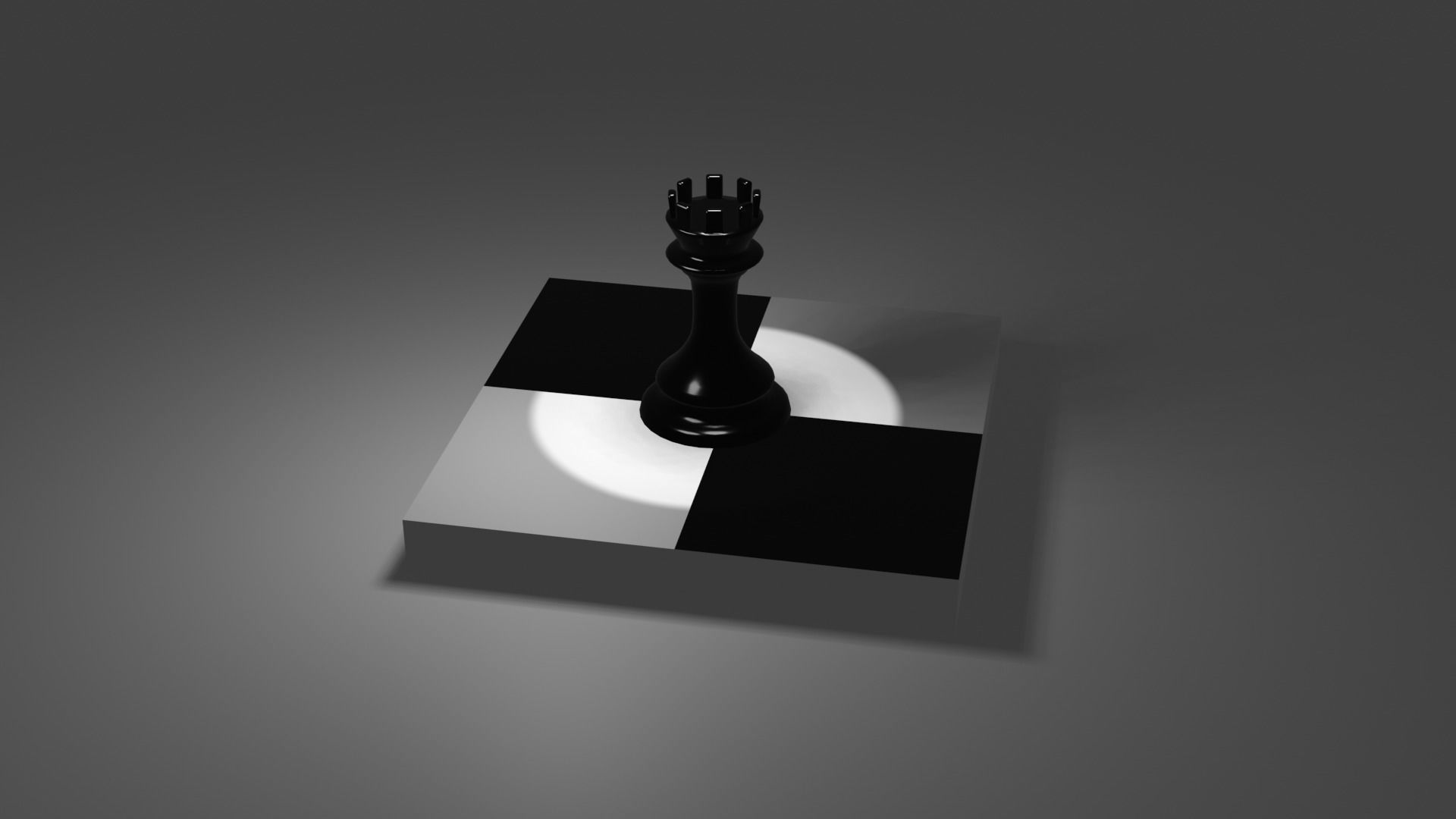 The Rook chess piece on square 3D model_70