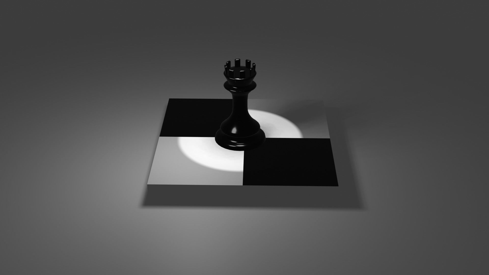 The Rook chess piece on square 3D model_66