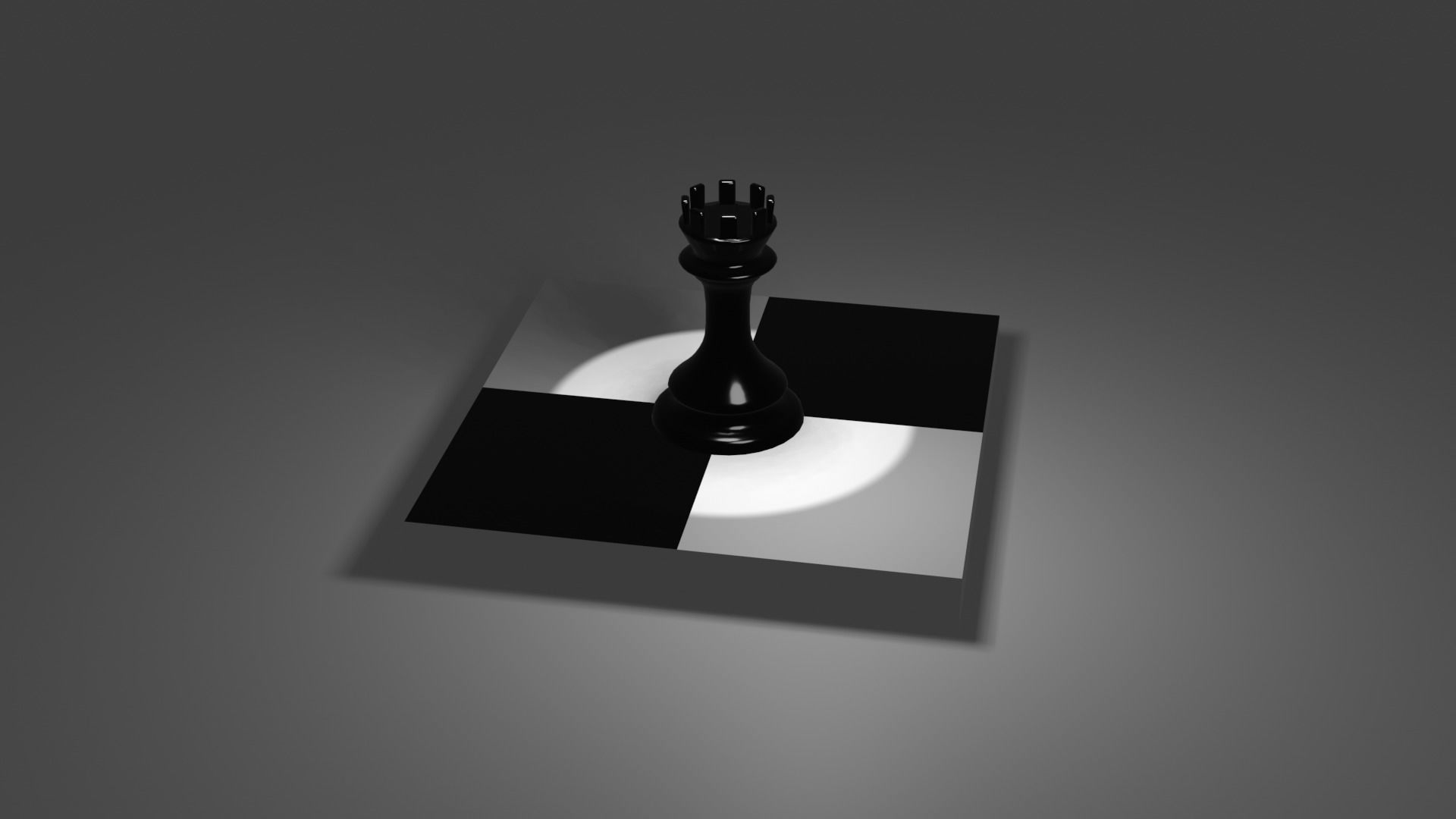 The Rook chess piece on square 3D model_22