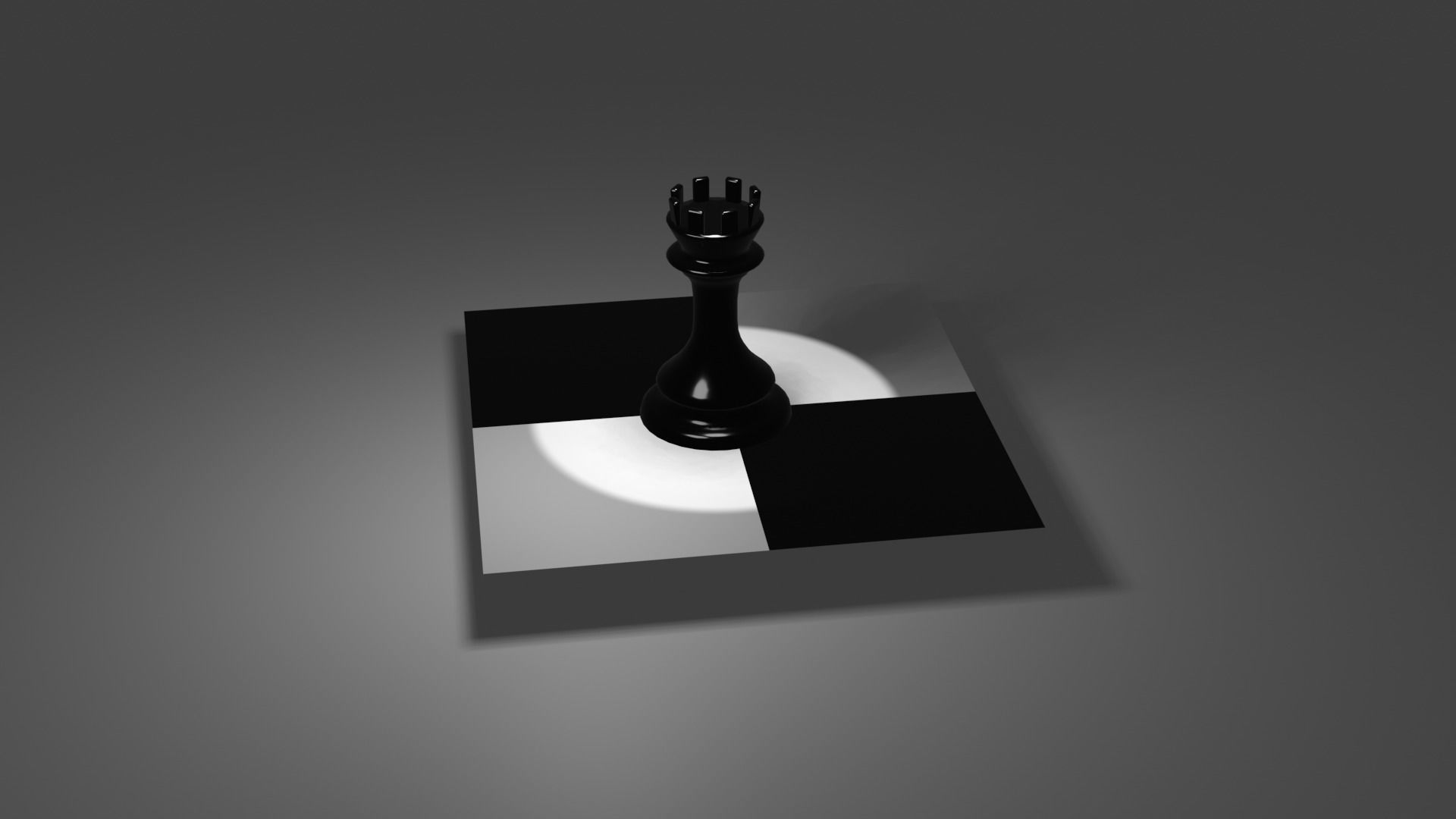 The Rook chess piece on square 3D model_65