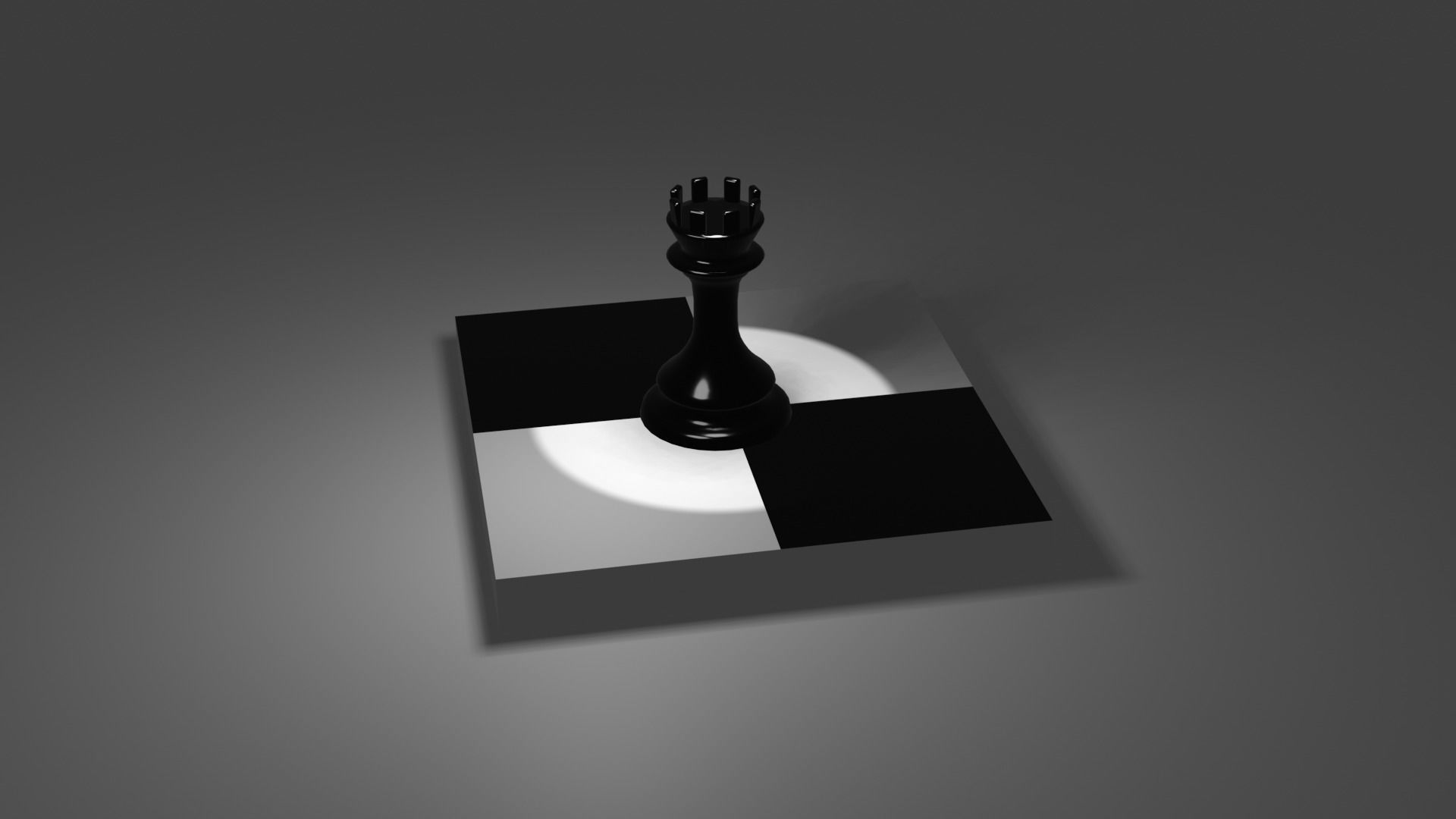 The Rook chess piece on square 3D model_61