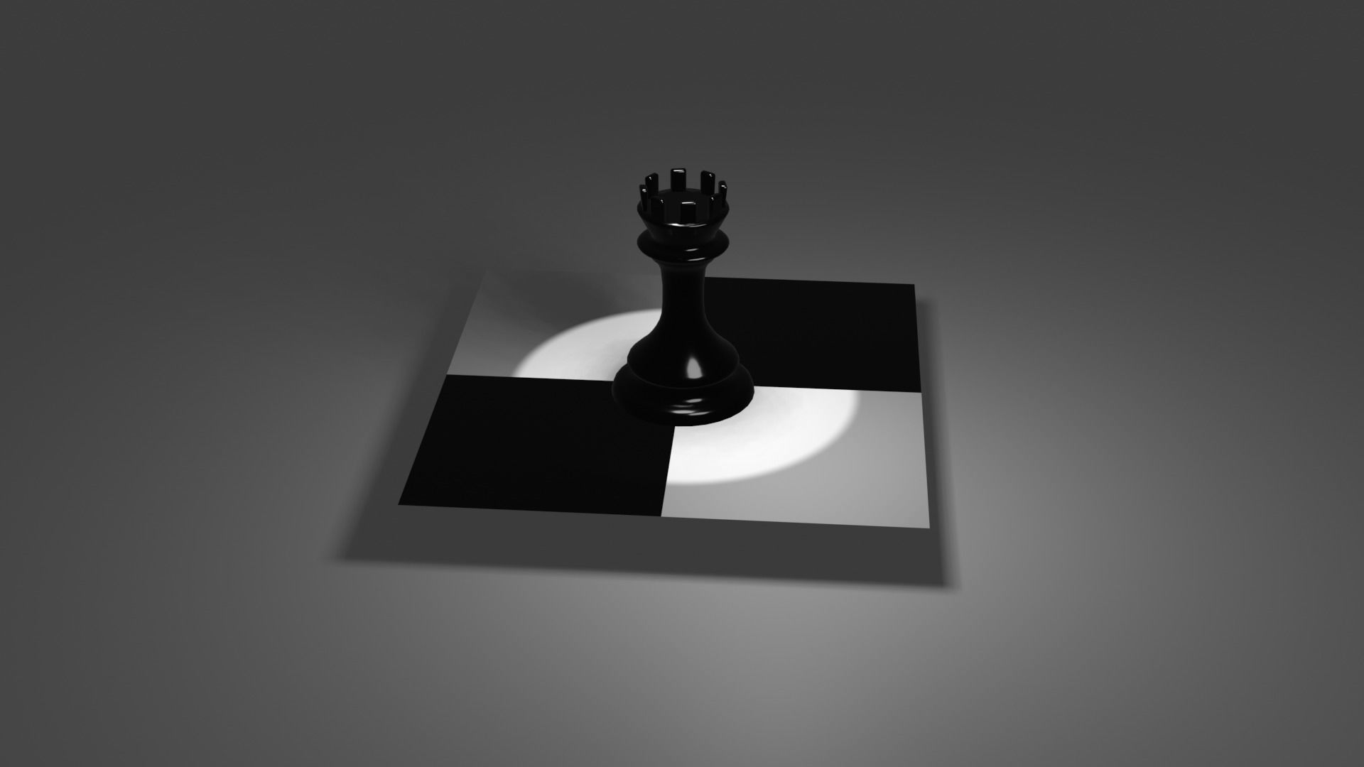 The Rook chess piece on square 3D model_14