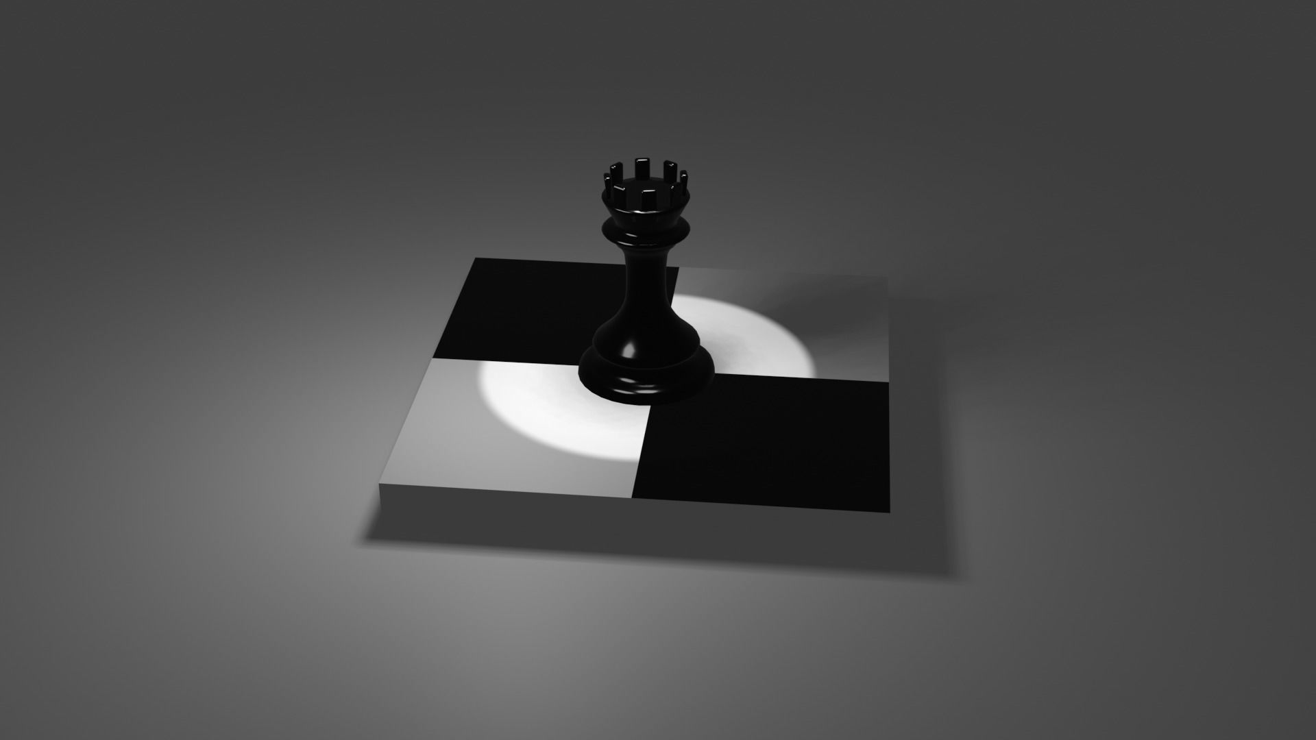The Rook chess piece on square 3D model_69