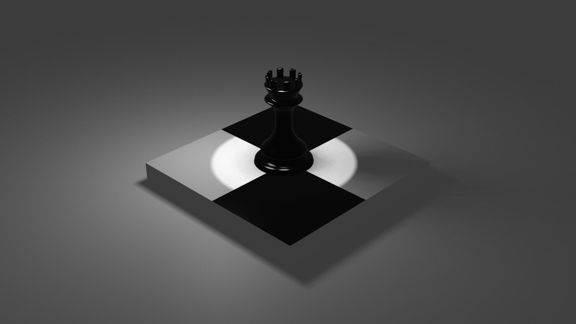 The Rook chess piece on square 3D model_83