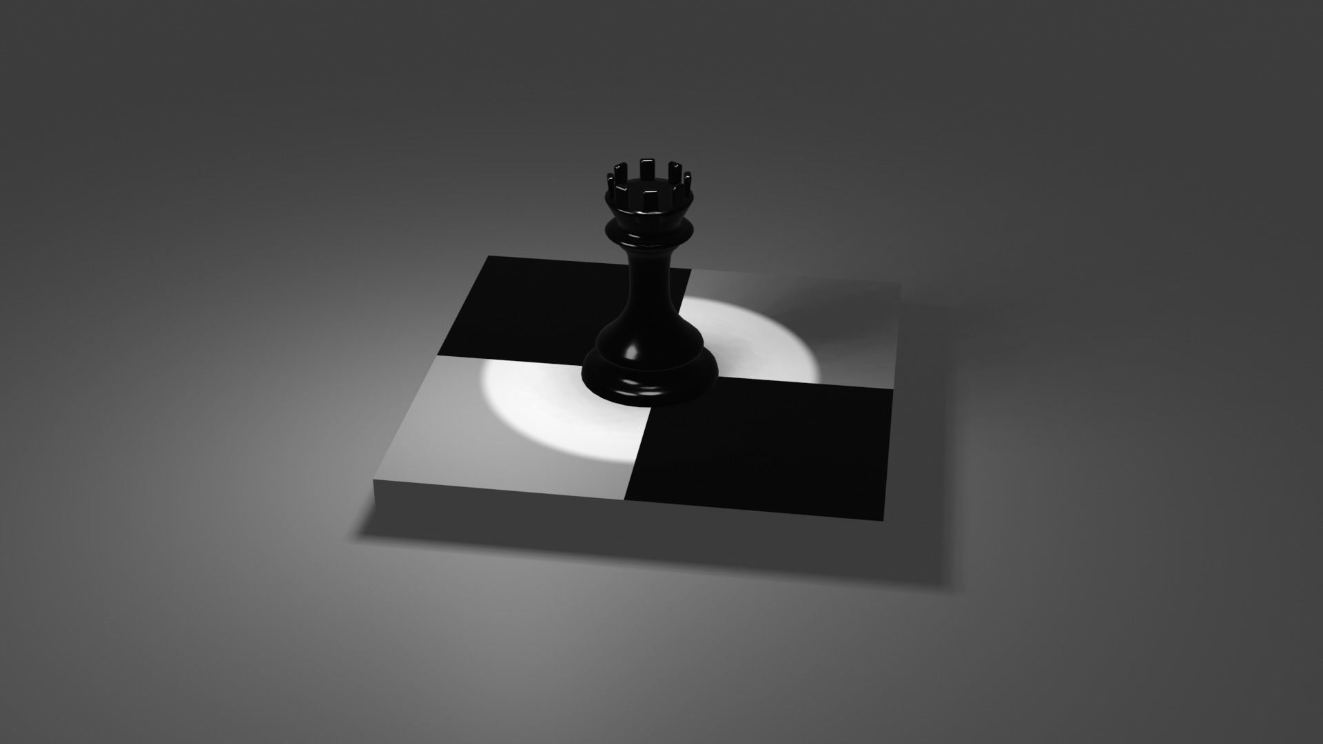 The Rook chess piece on square 3D model_67