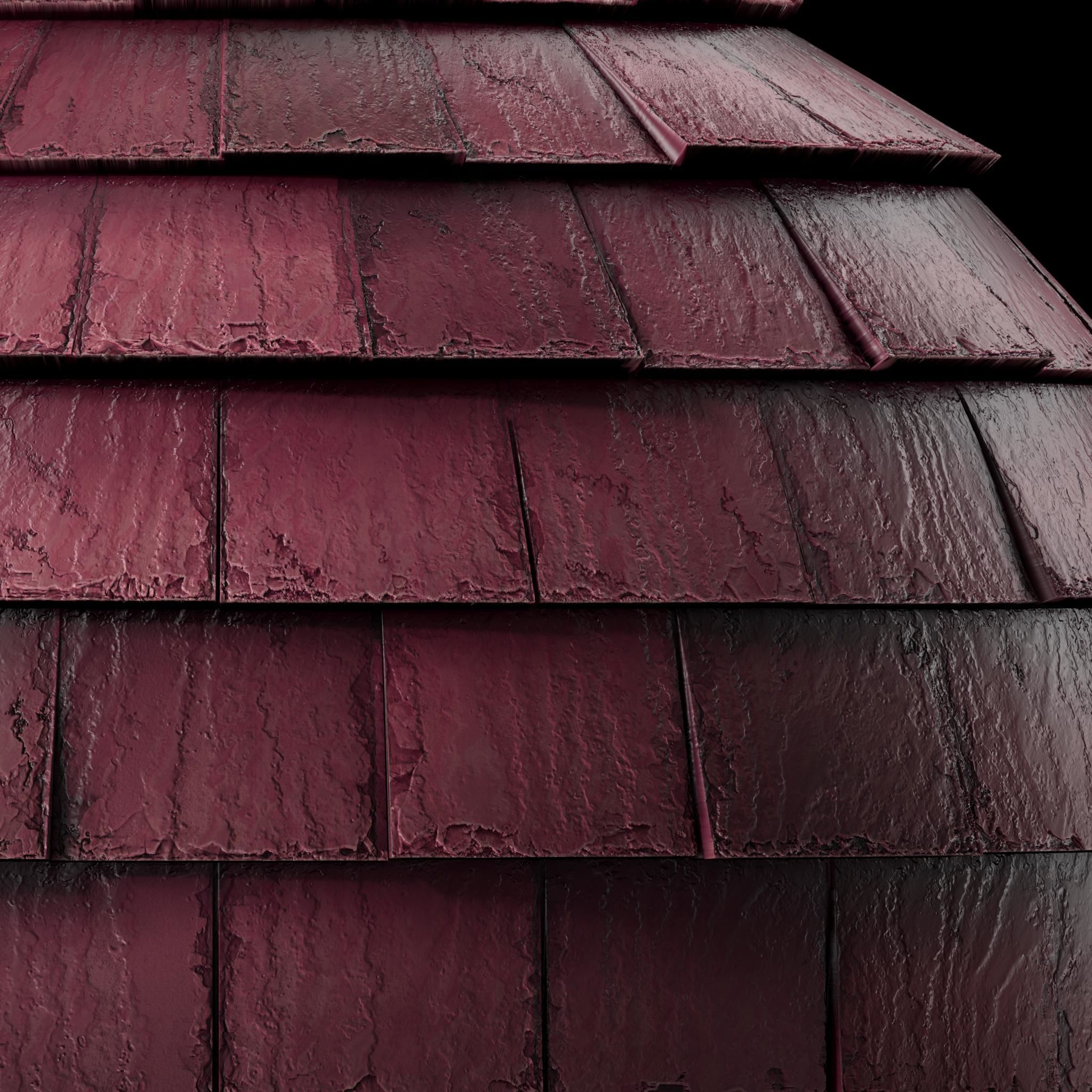 Roof Tile Materials 38- Wood Roofing By 3 color Pbr 4k Texture_1