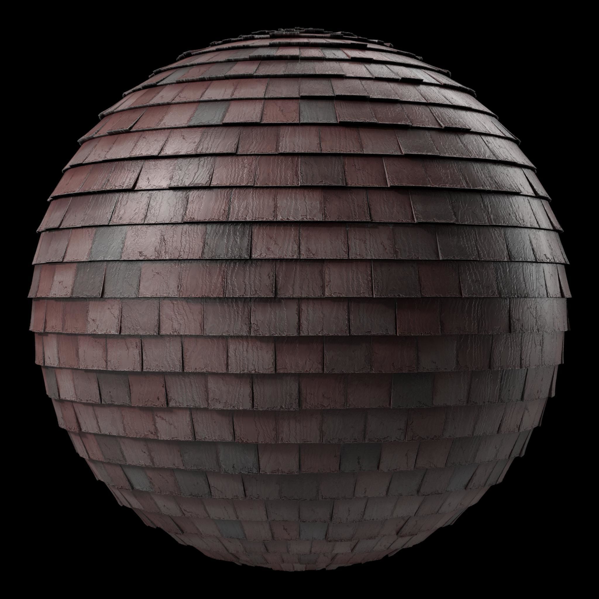 Roof Tile Materials 38- Wood Roofing By 3 color Pbr 4k Texture_3