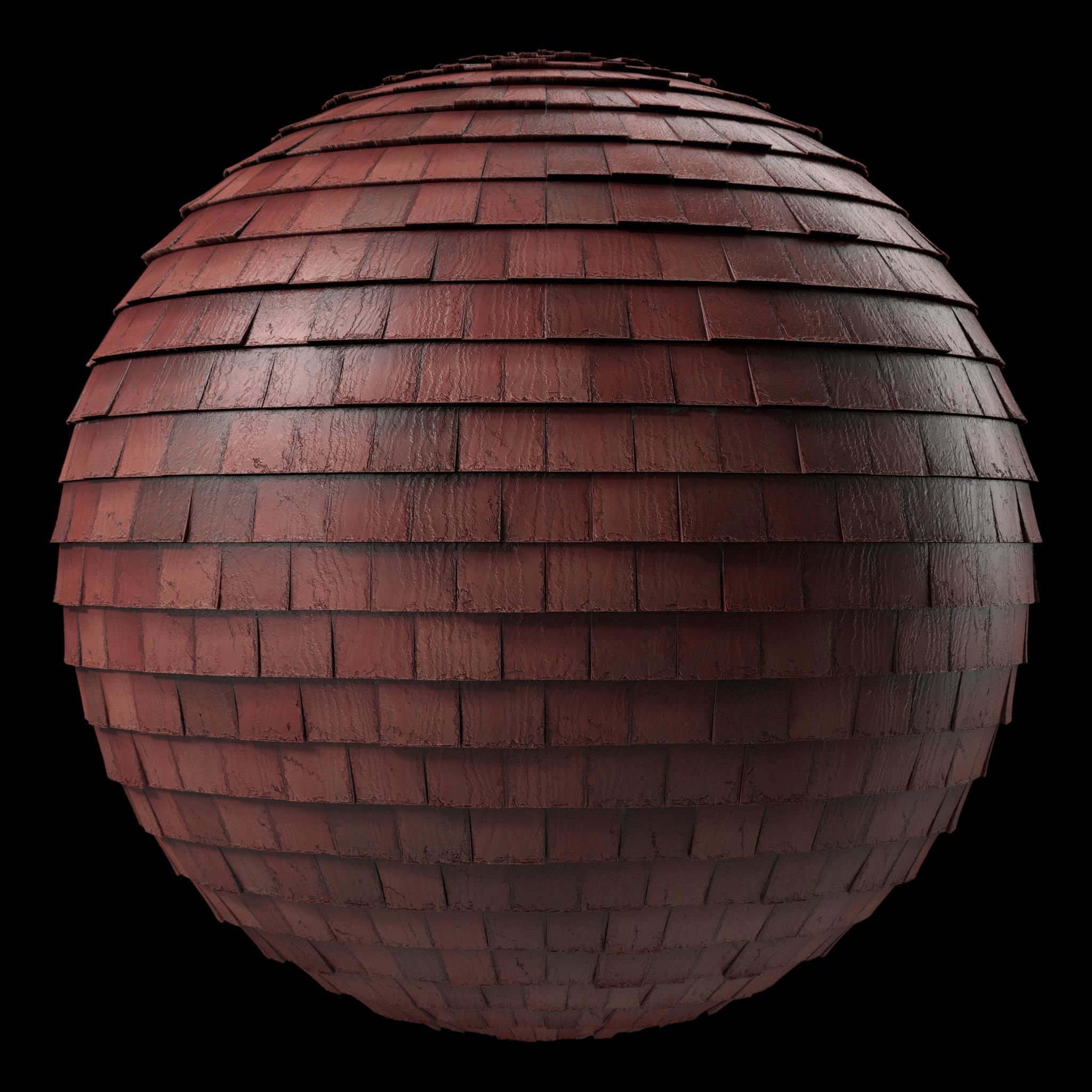 Roof Tile Materials 38- Wood Roofing By 3 color Pbr 4k Texture_4