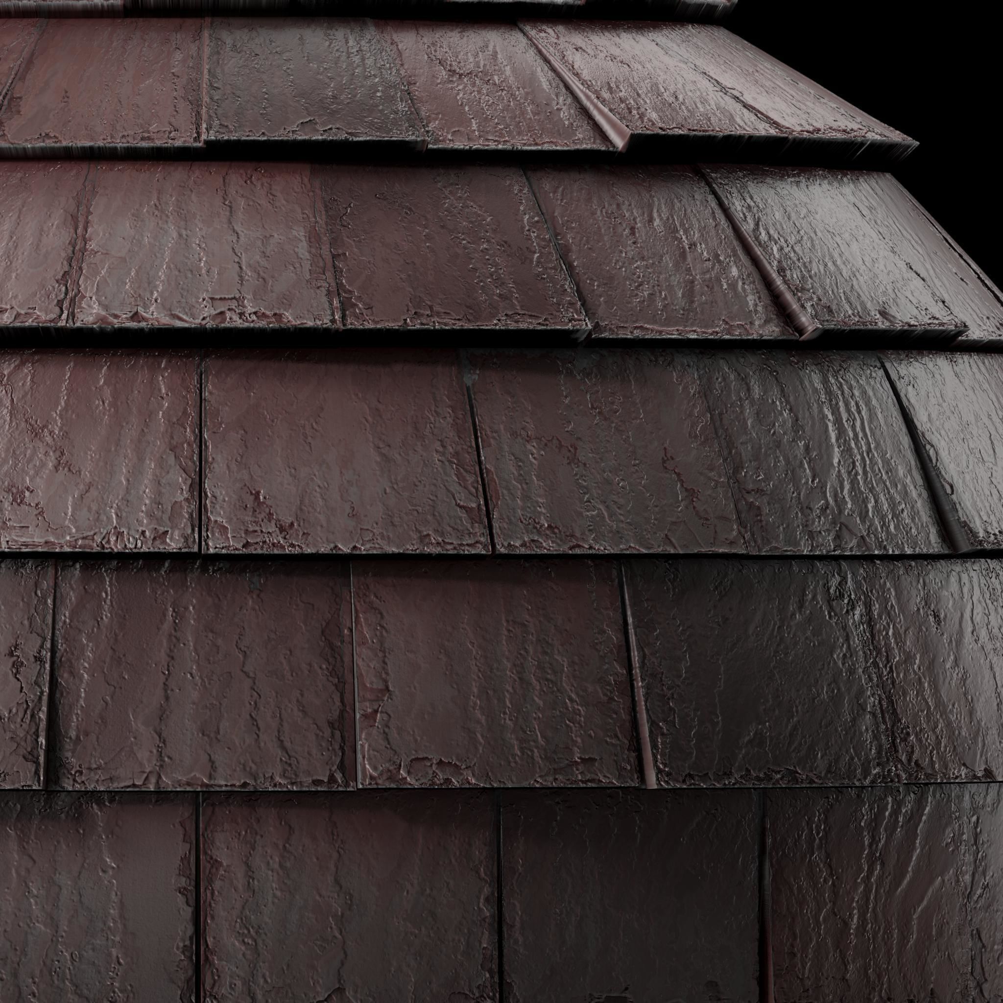 Roof Tile Materials 38- Wood Roofing By 3 color Pbr 4k Texture_5