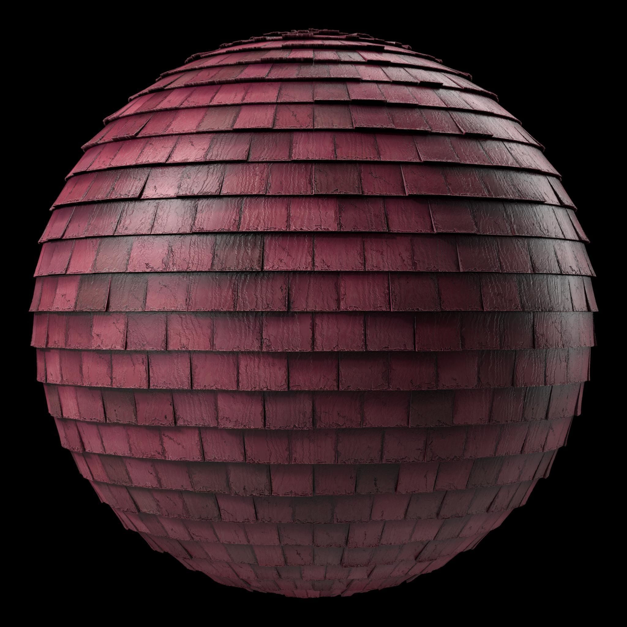 Roof Tile Materials 38- Wood Roofing By 3 color Pbr 4k Texture_2